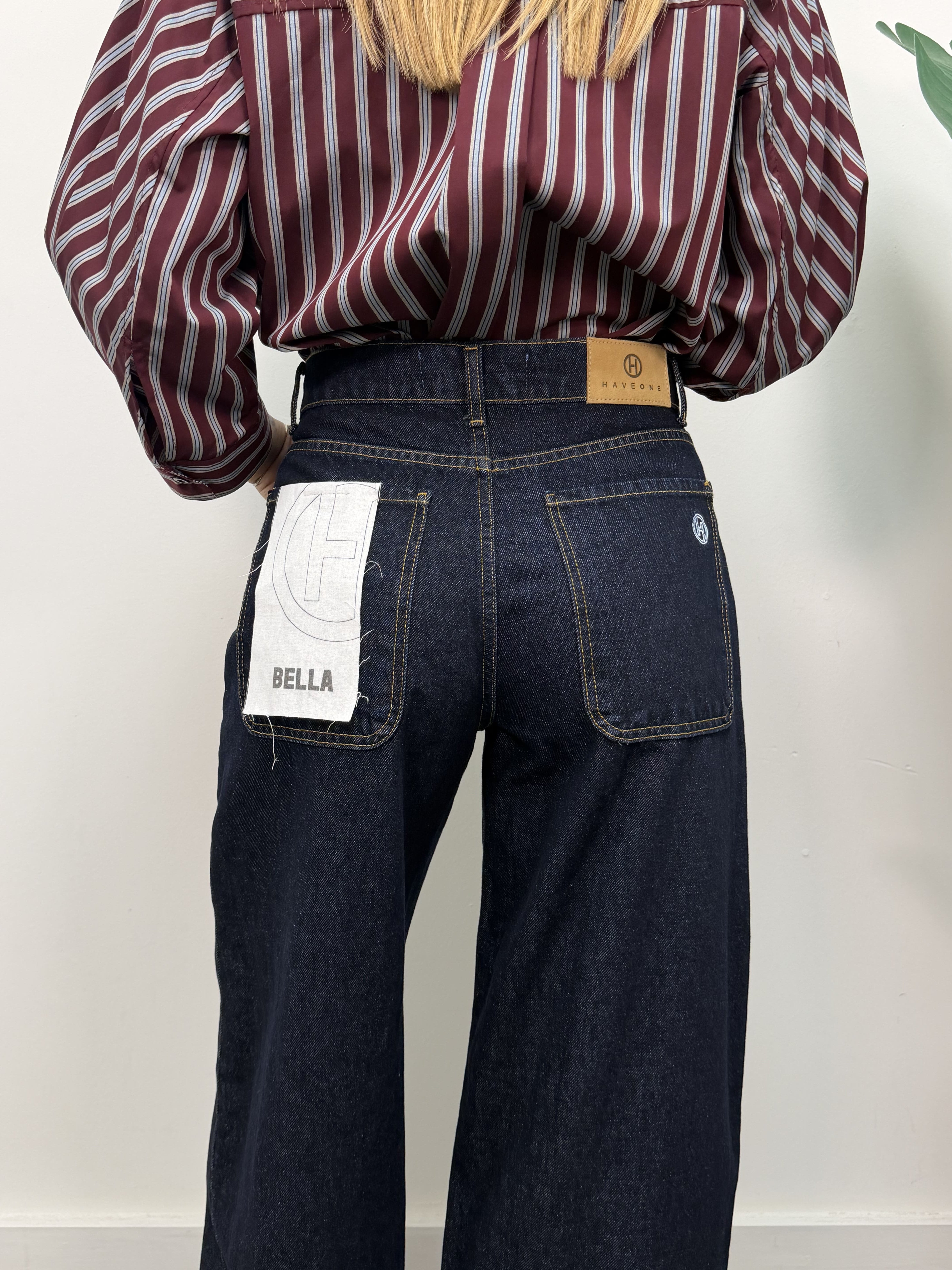 Jeans Bella gamba dritta denim scuro HaveOne