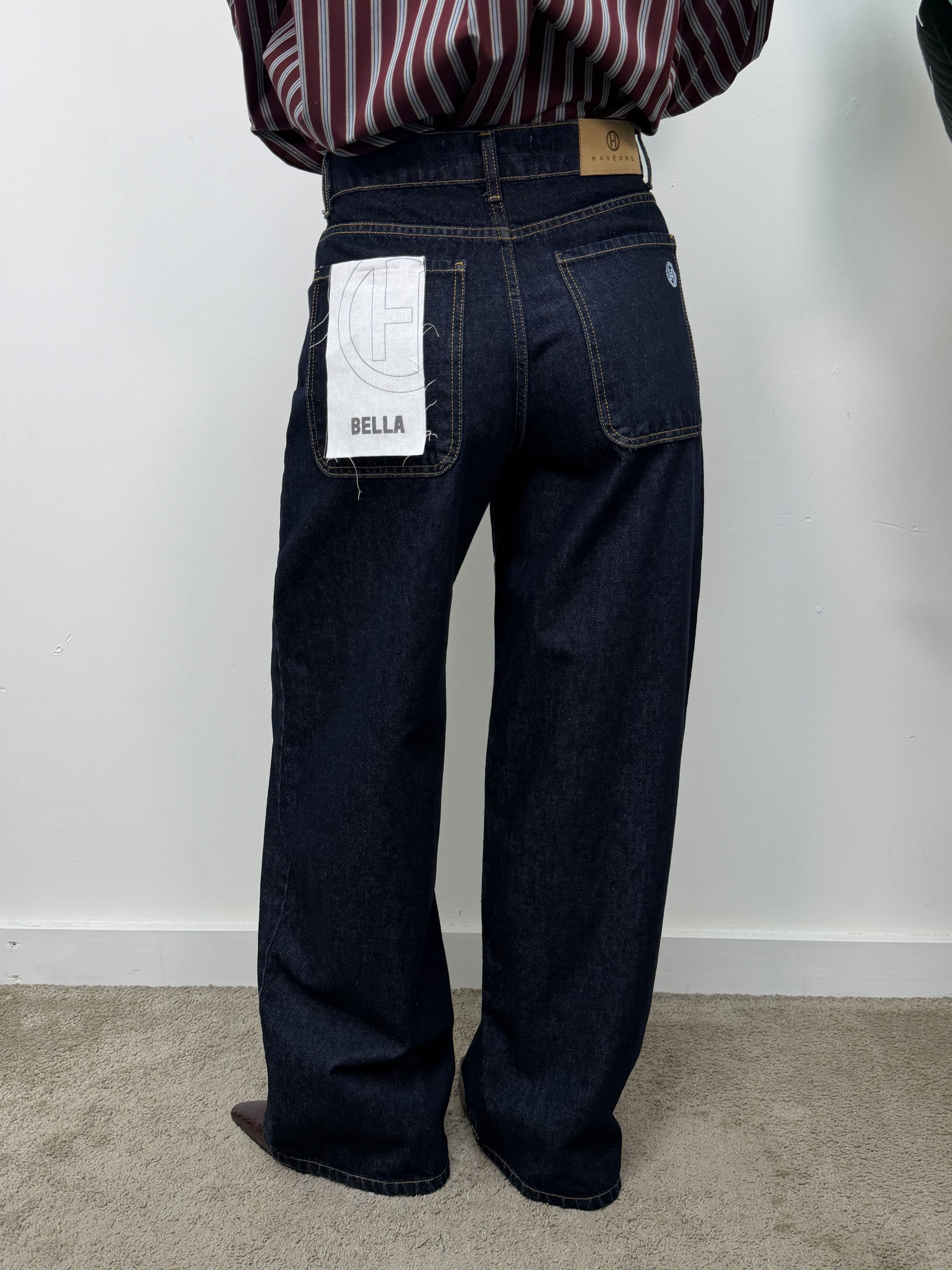 Jeans Bella gamba dritta denim scuro HaveOne