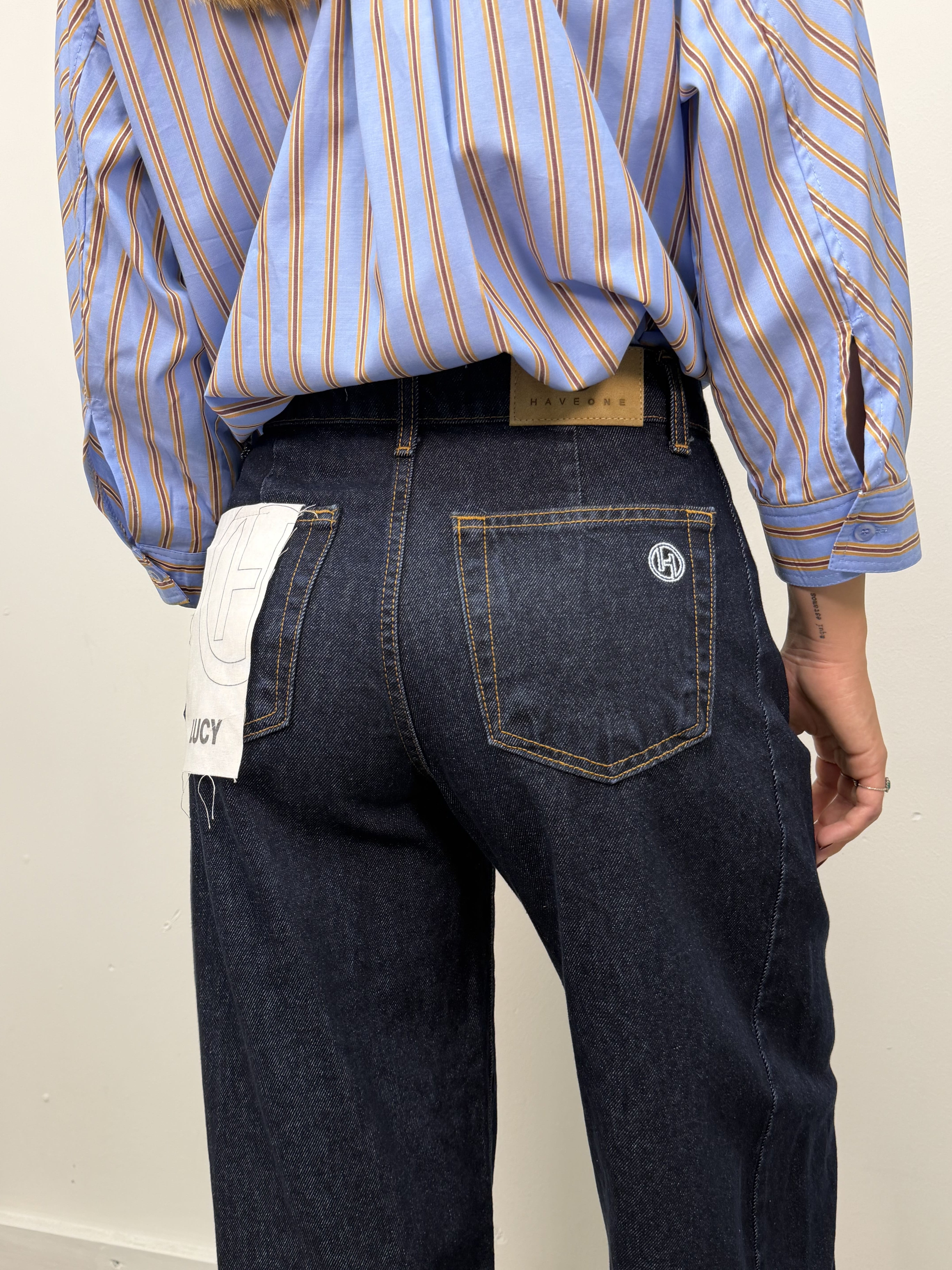 Jeans Lucy barrel denim scuro HaveOne