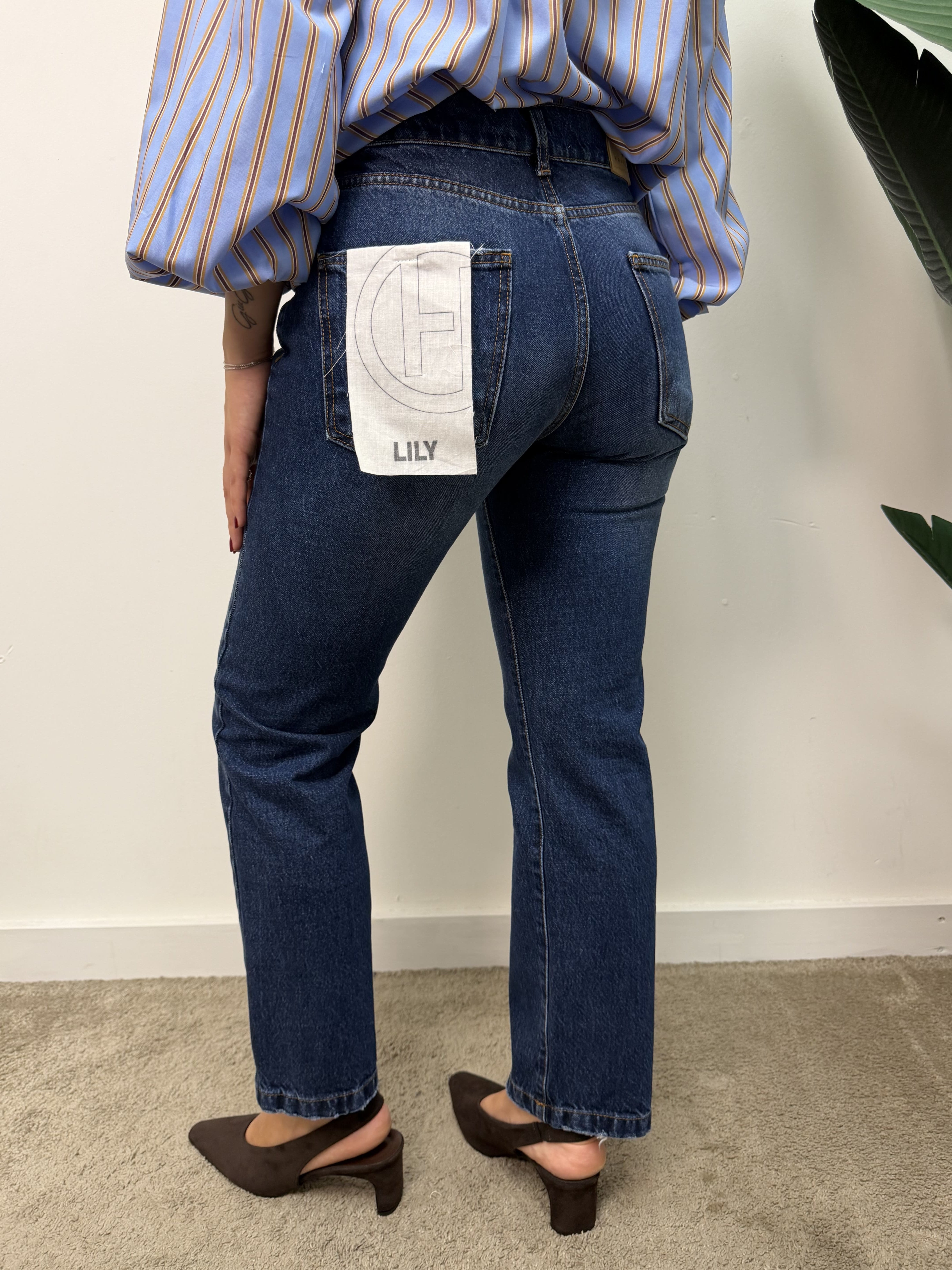 Jeans Lily sigaretta denim scuro HaveOne