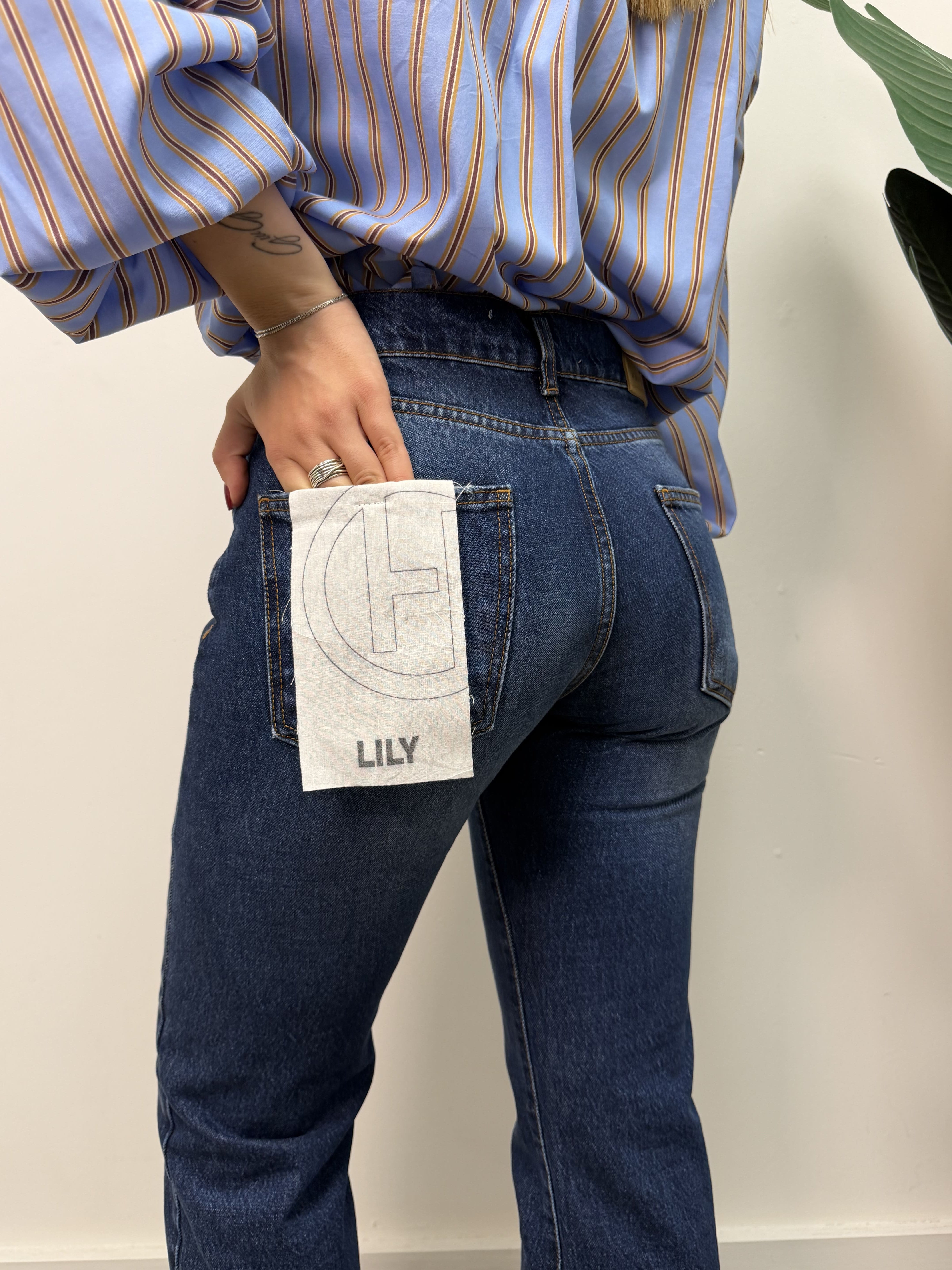 Jeans Lily sigaretta denim scuro HaveOne