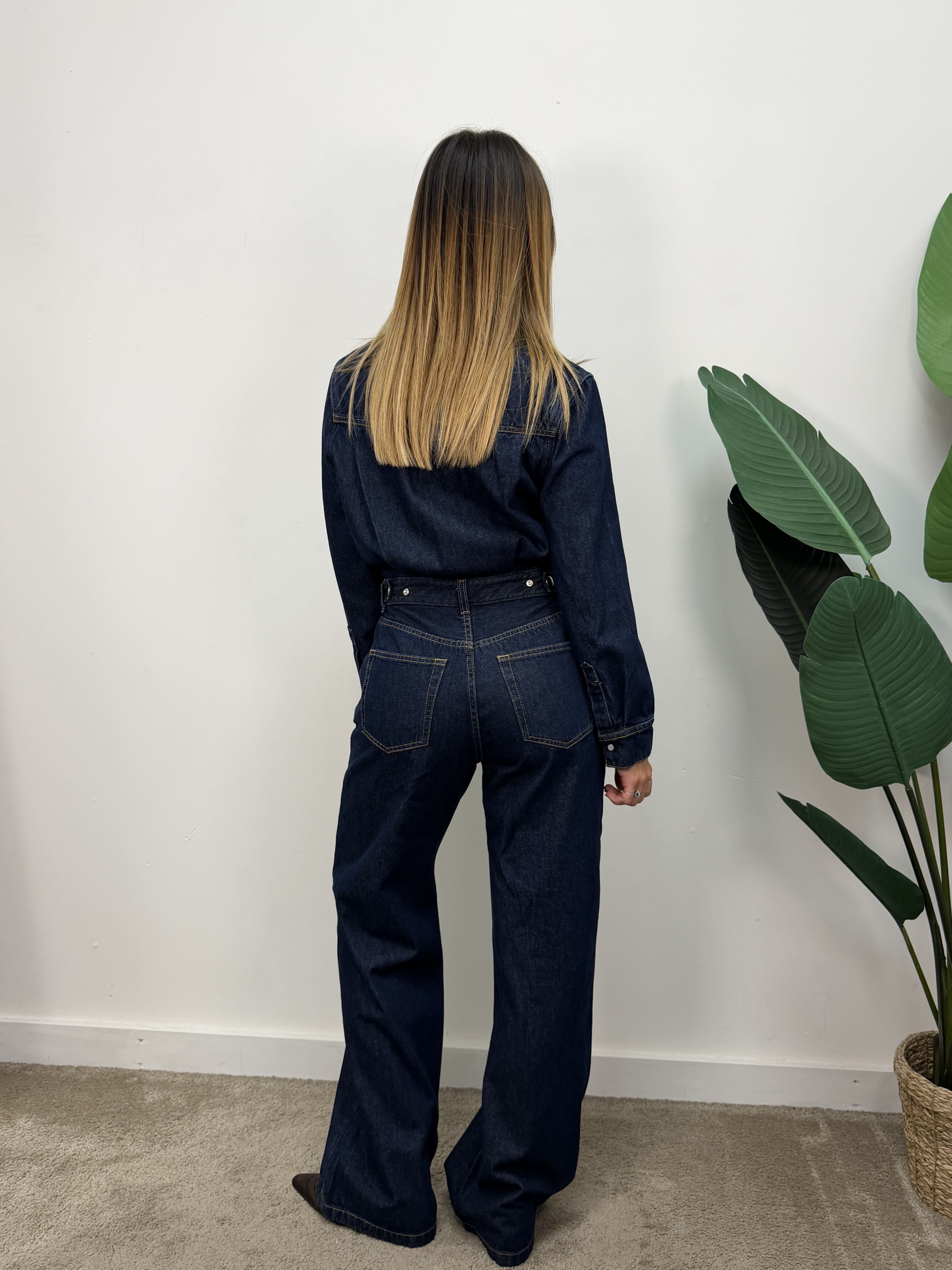 Tuta Sole in denim scuro VICOLO
