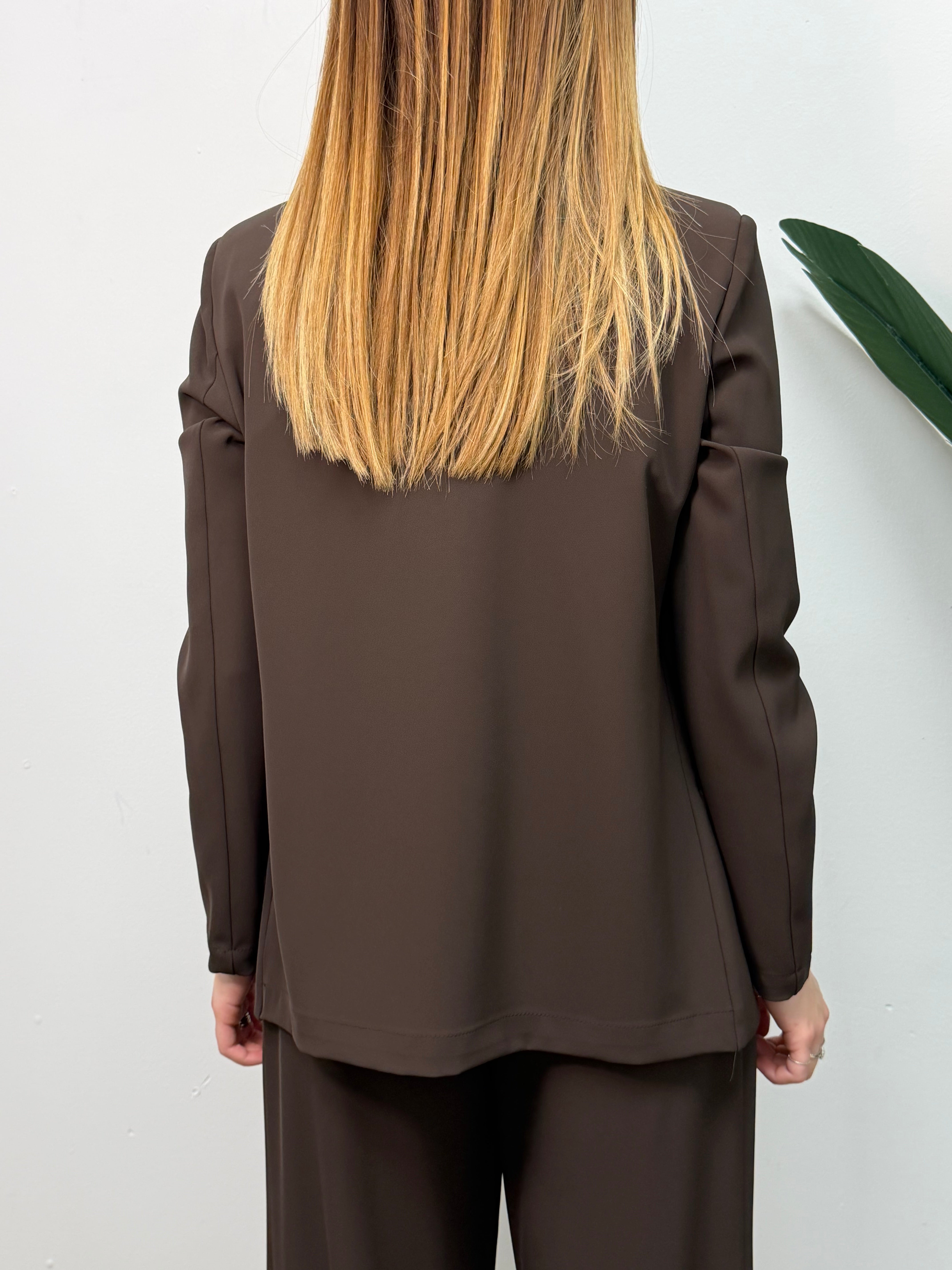 Giacca monopetto in cady taglio dritto Please