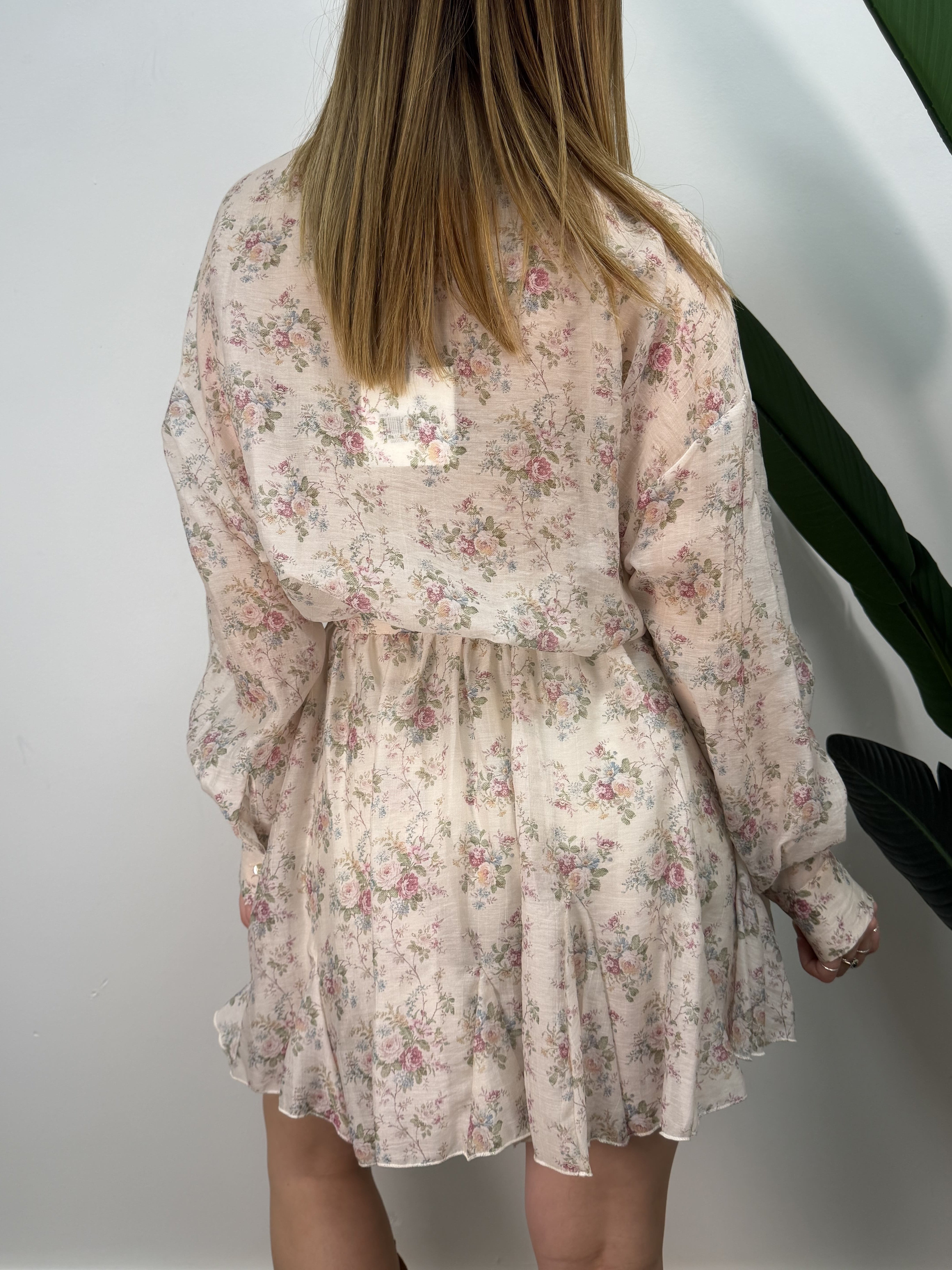 Abito corto chemisier fantasia floreale Tensione In