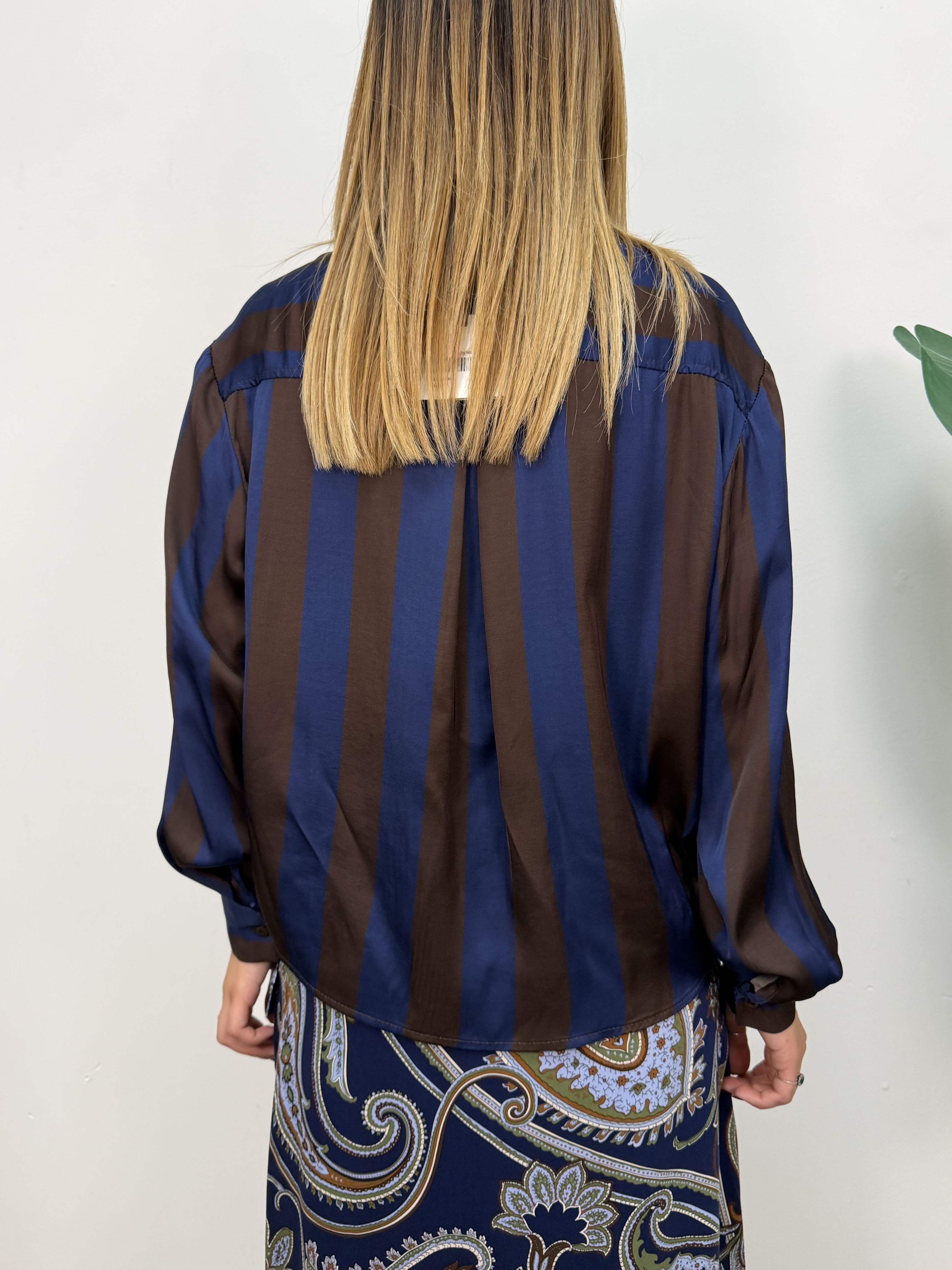 Camicia rigata in viscosa MyD
