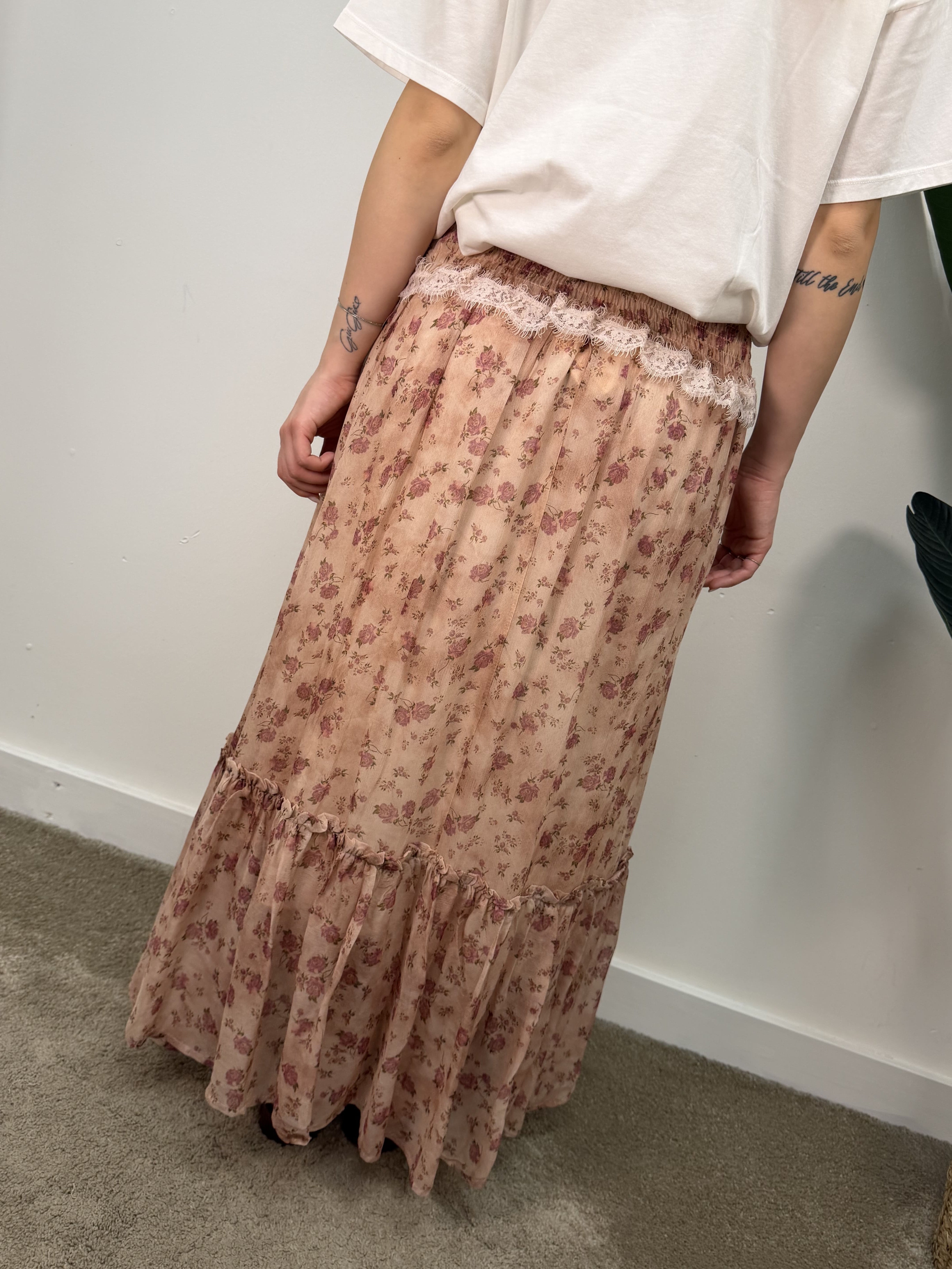 Gonna lunga svasata floreale Tensione In