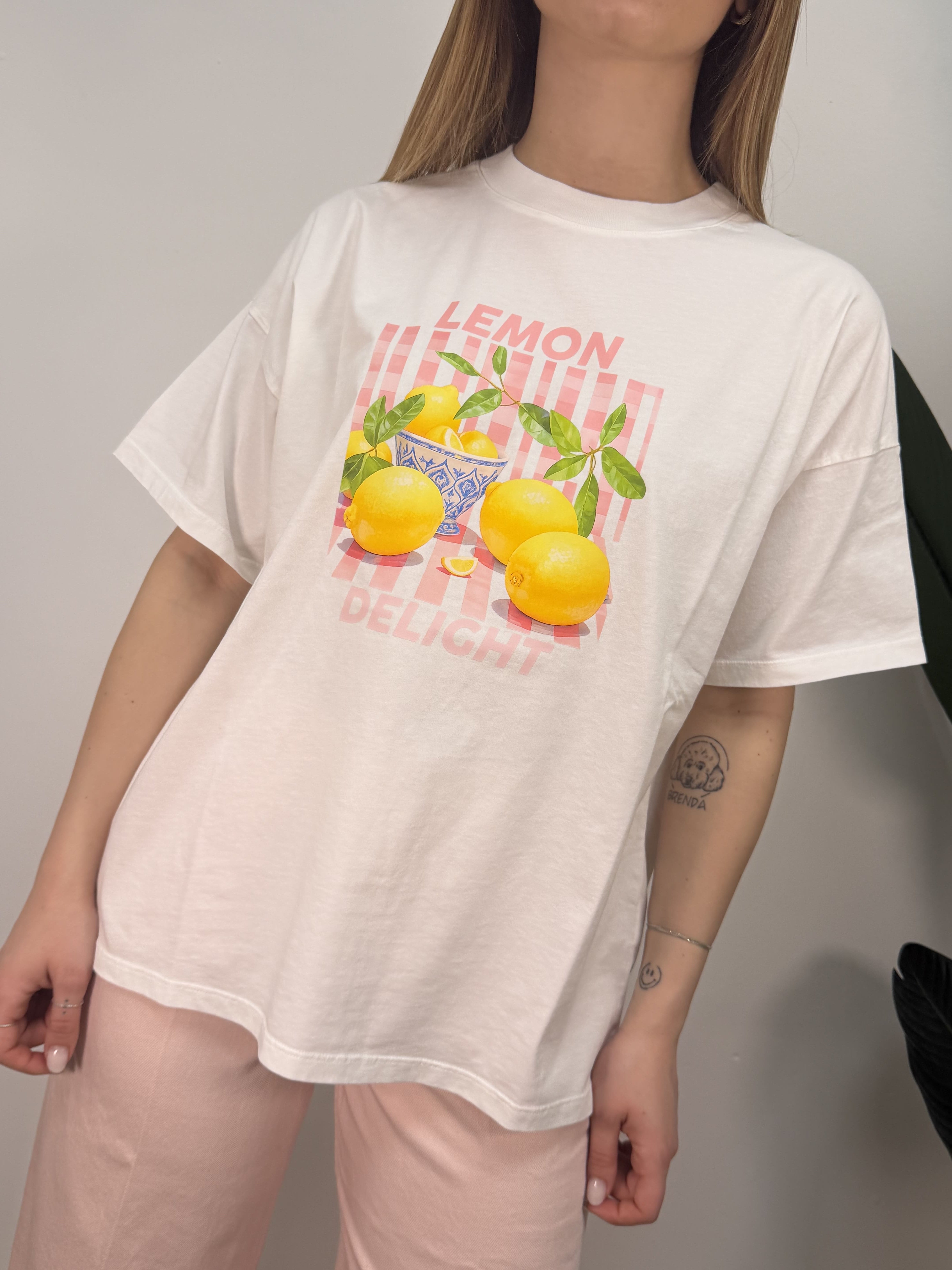 T-shirt in cotone stampa limoni VICOLO
