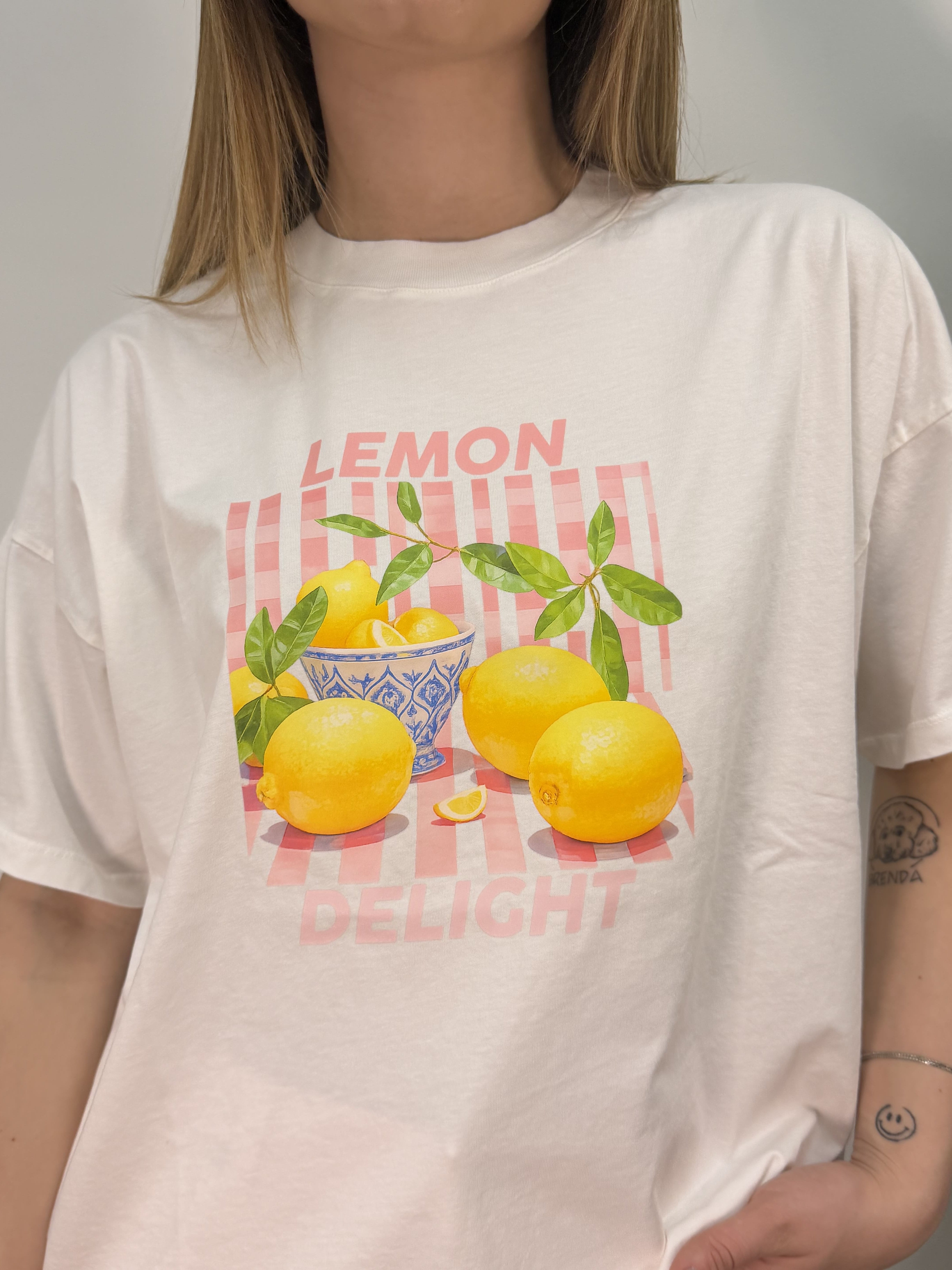 T-shirt in cotone stampa limoni VICOLO