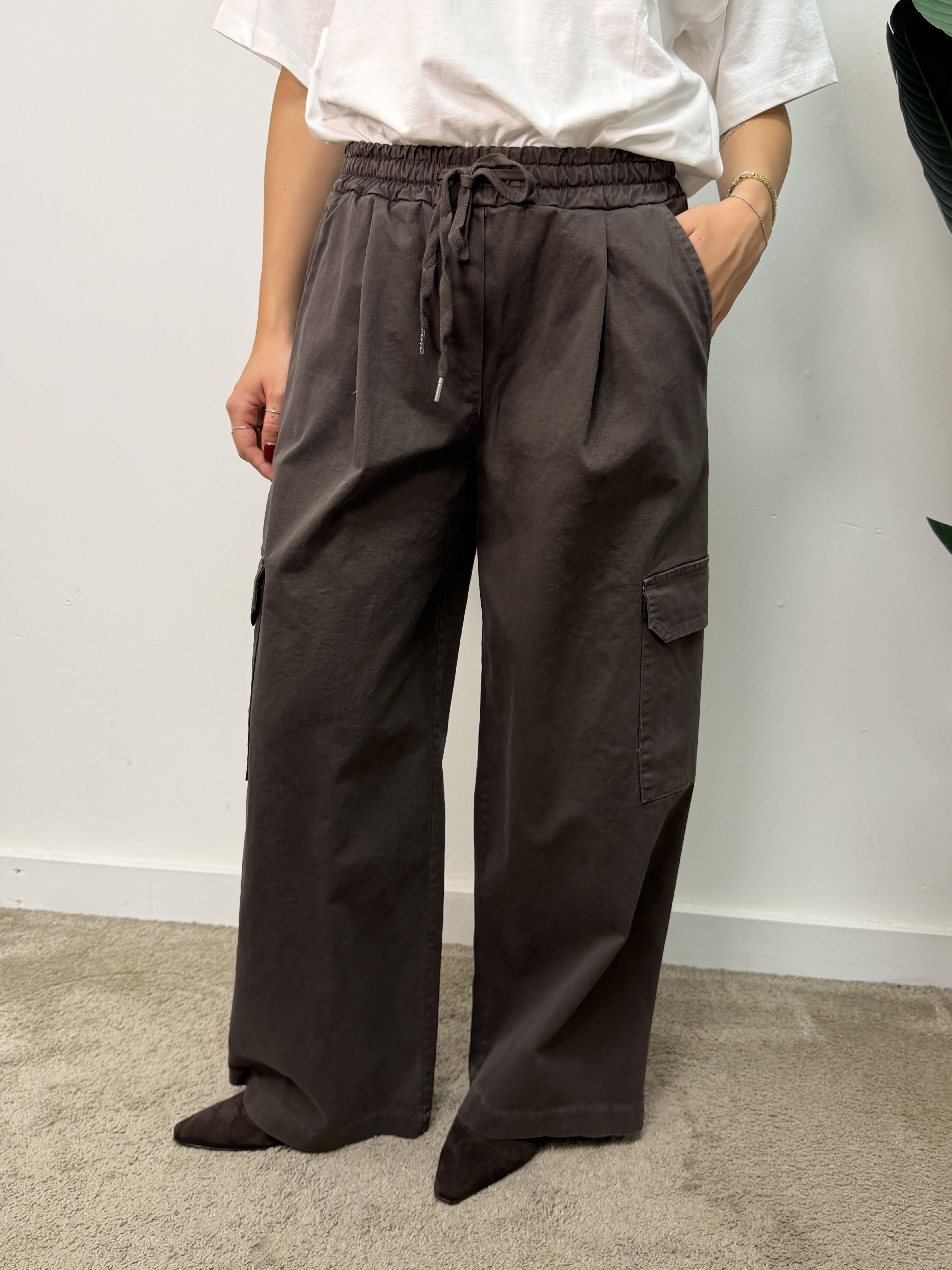 Pantalone cargo in cotone MyD