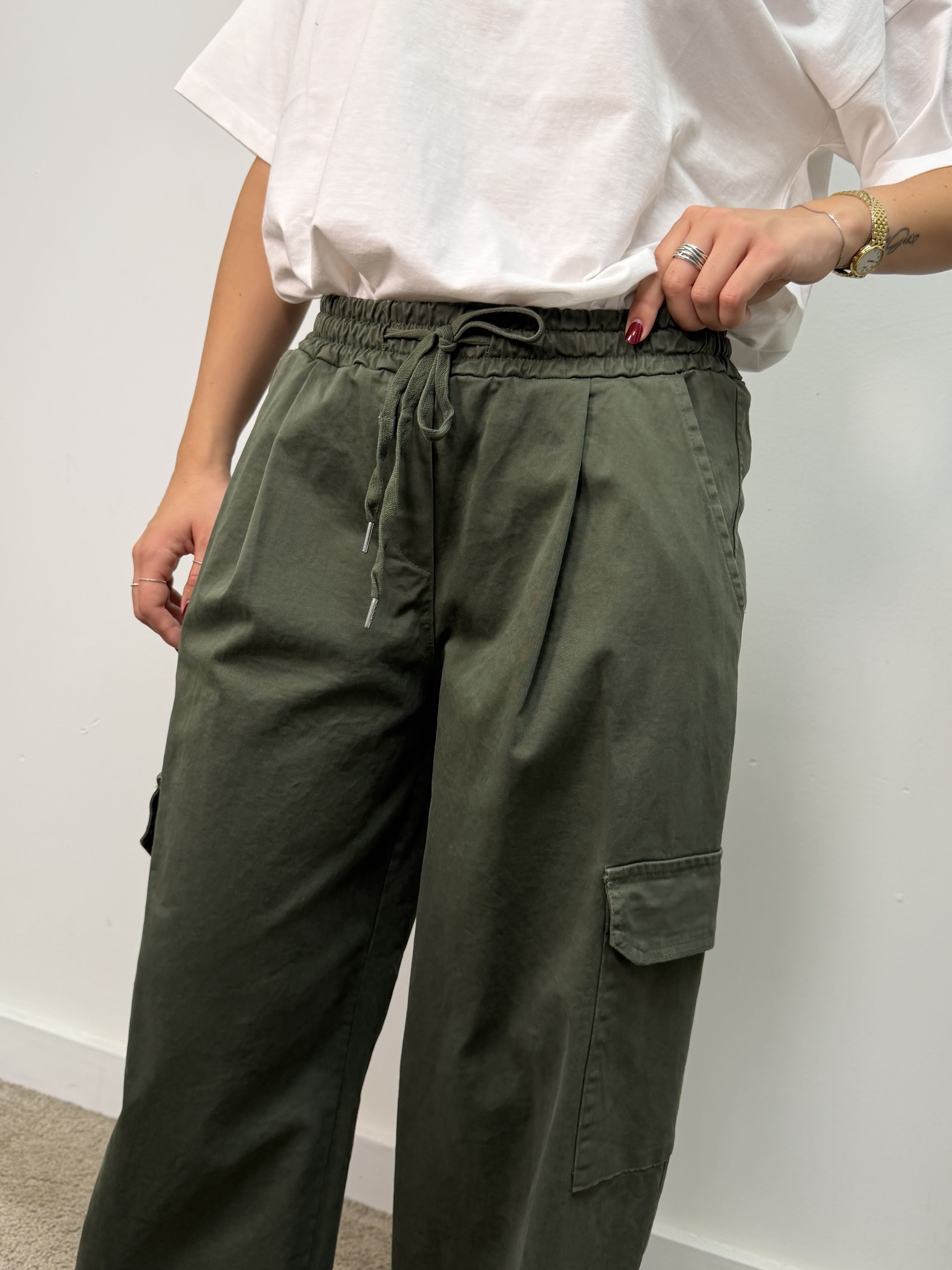 Pantalone cargo in cotone MyD