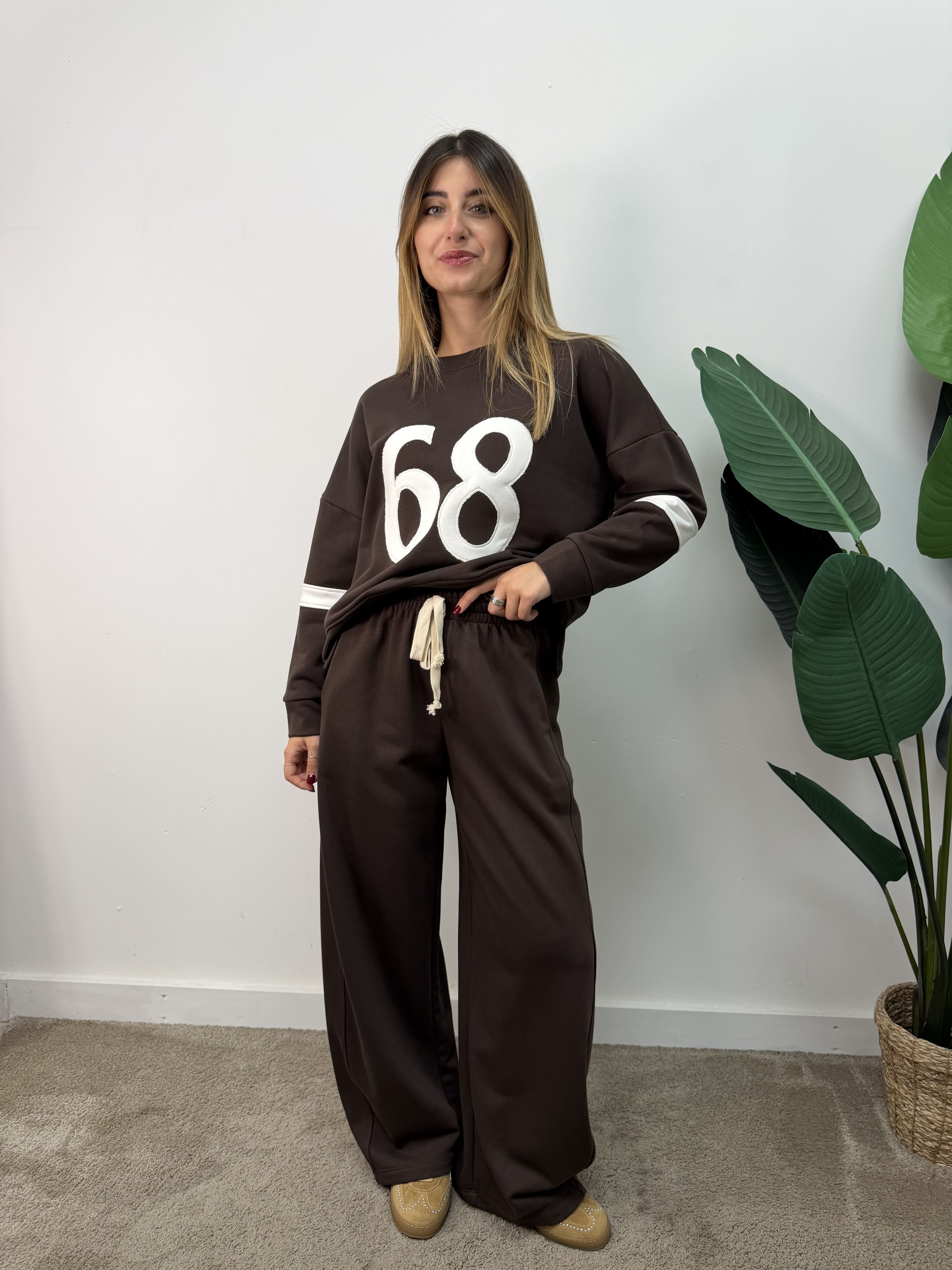 Pantalone dritto con coulisse MyD