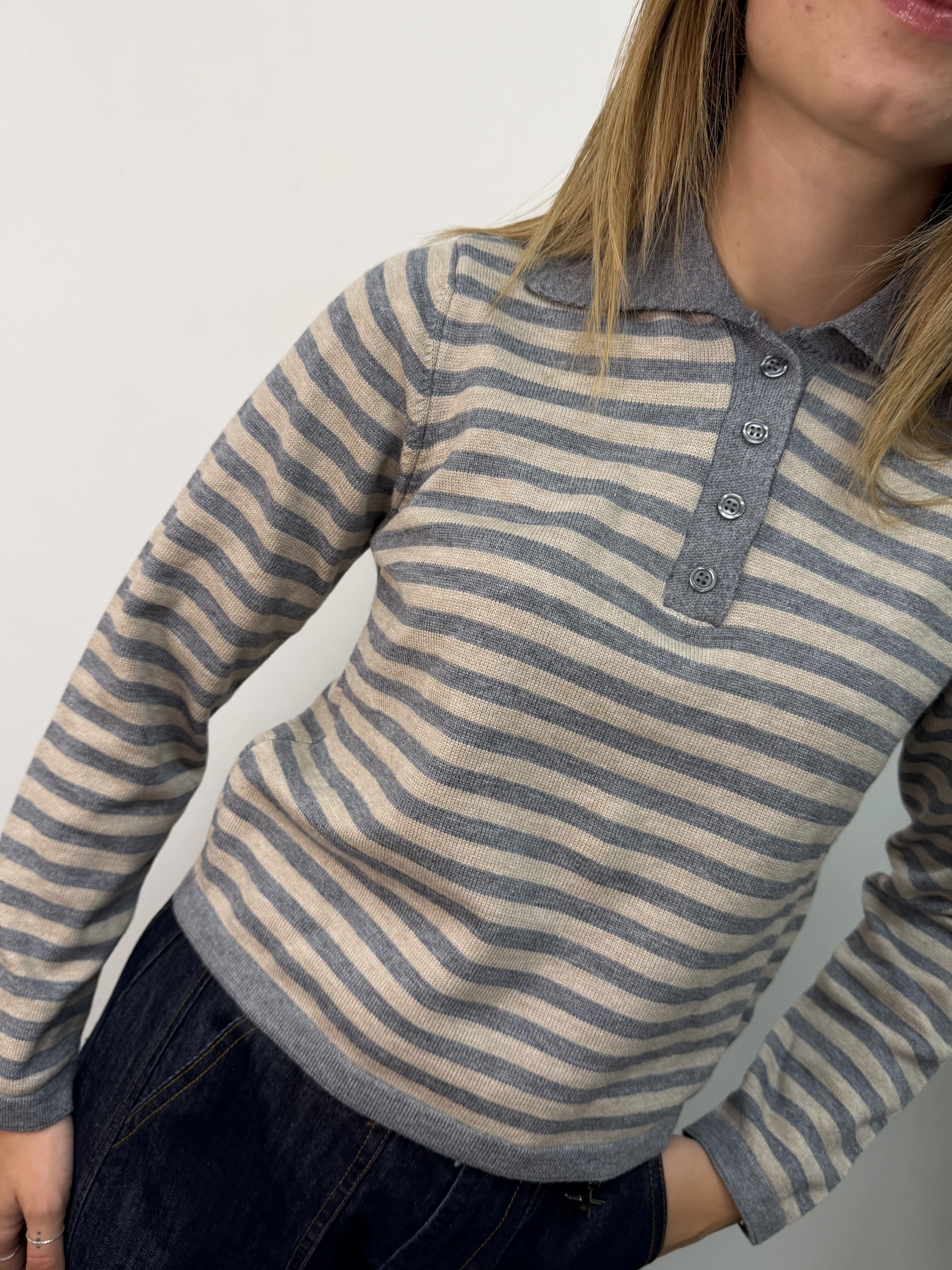 Polo in filo rigata Susy Mix