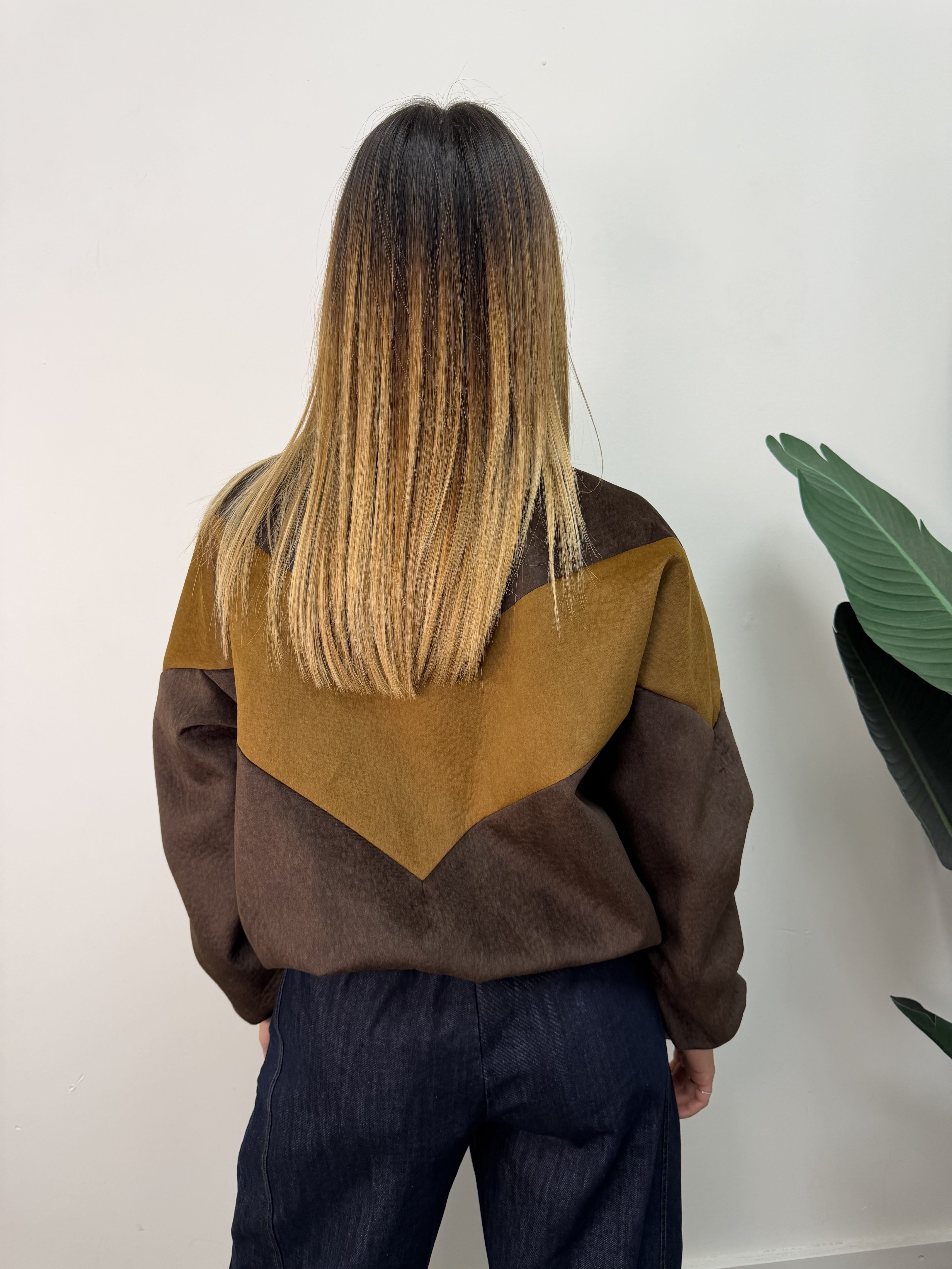 Bomber bicolor con zip Susy Mix