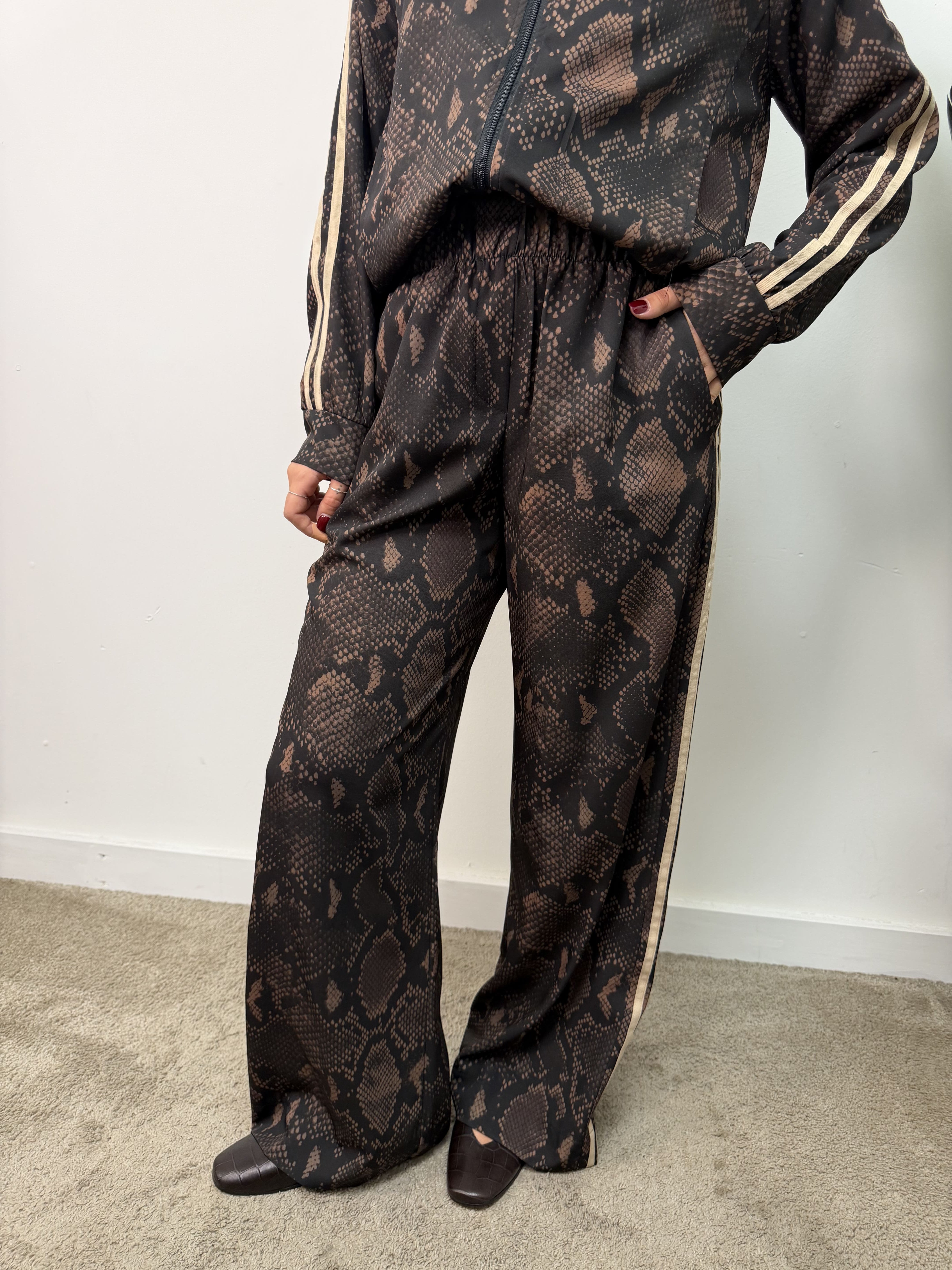 Pantalone gamba dritta stampa pitone Susy Mix