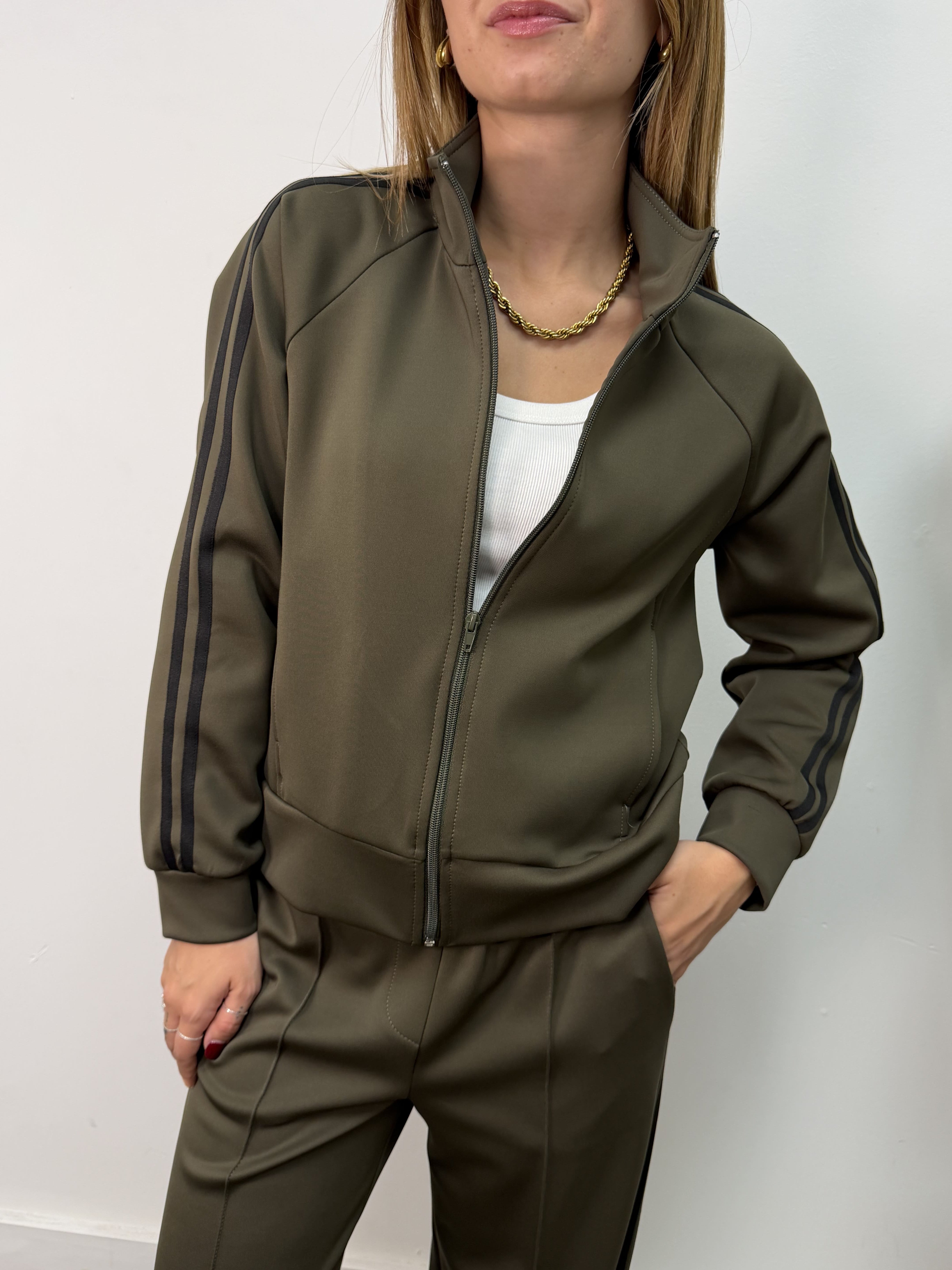 Felpa acetata con bande laterali Susy Mix