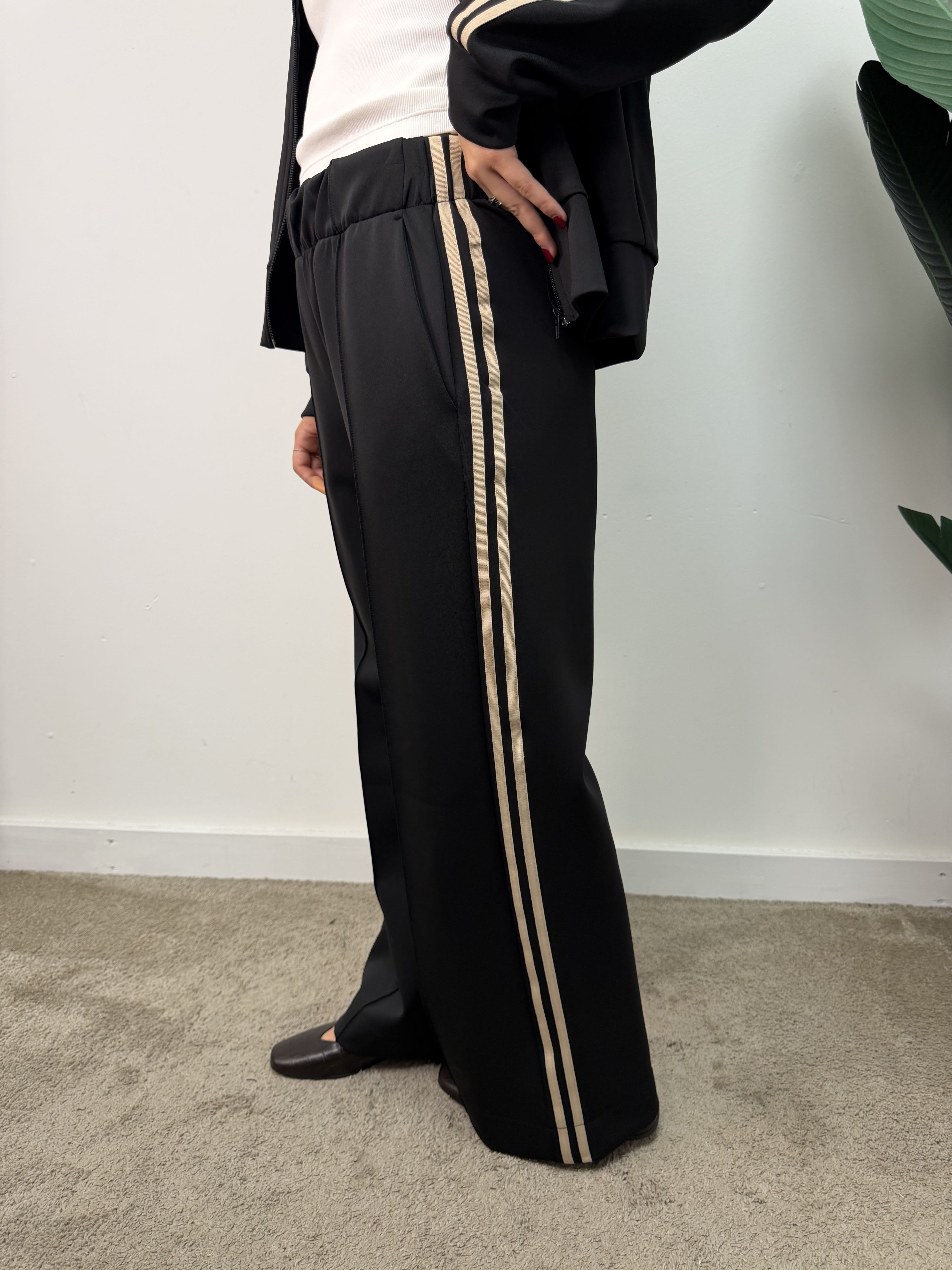 Pantalone acetato con bande laterali Susy Mix