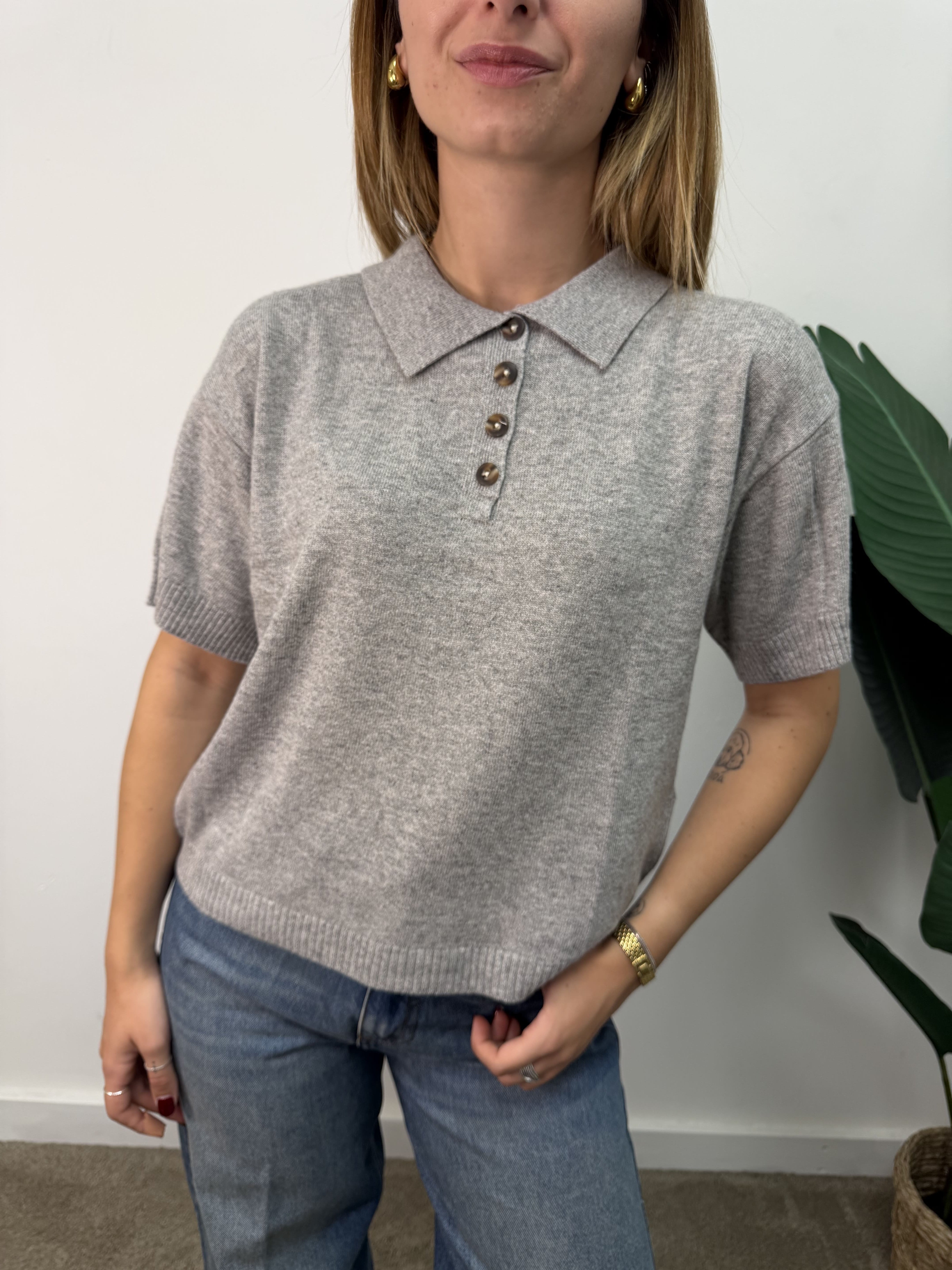 Maglia polo mezza manica in filo MyD