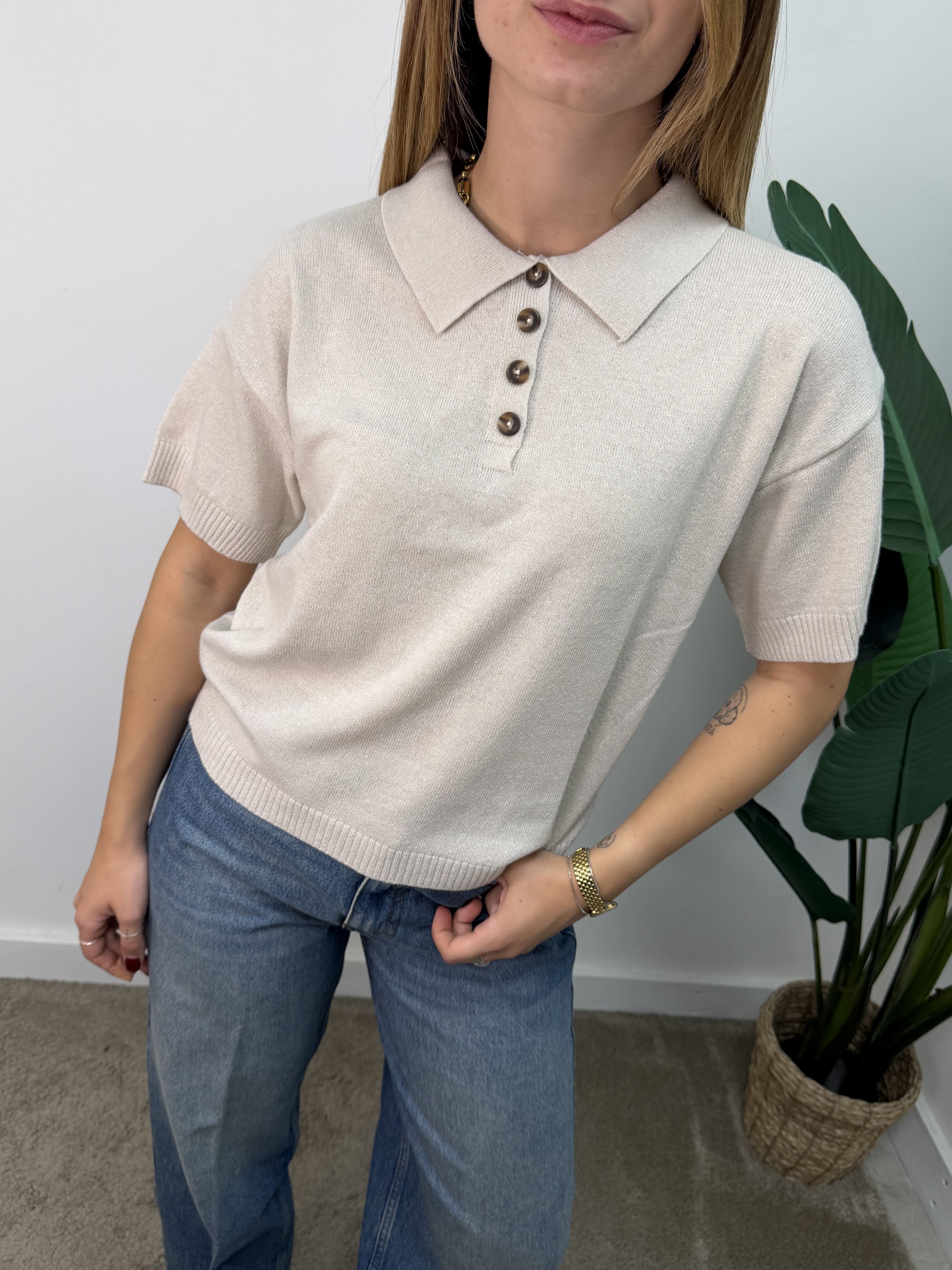 Maglia polo mezza manica in filo MyD