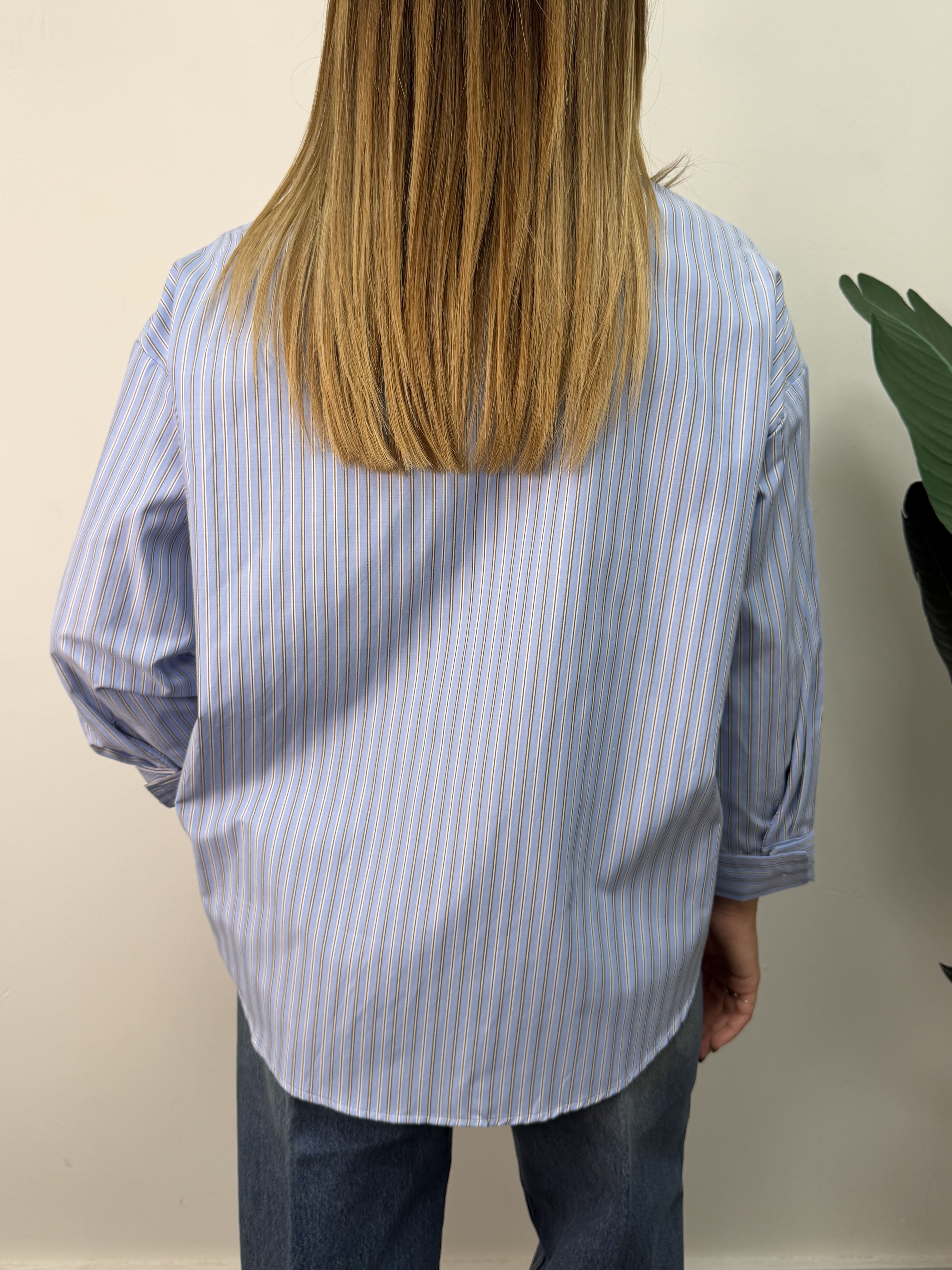 Camicia over oxford rigata Dixie