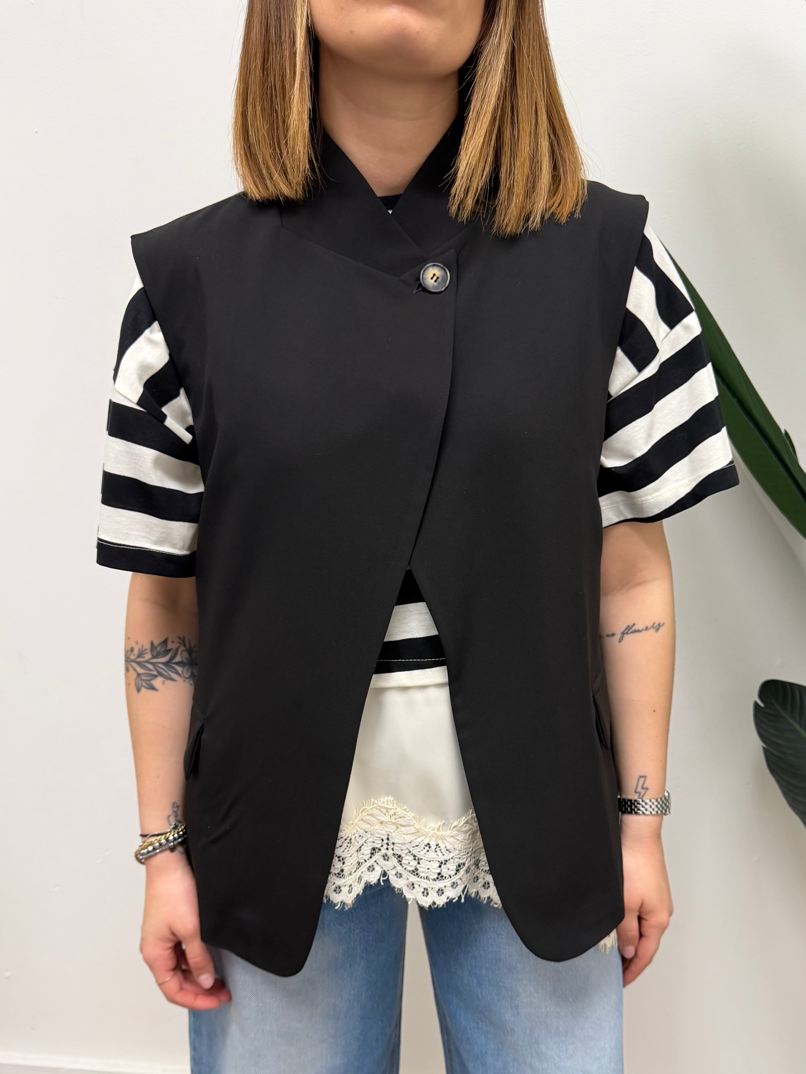 Gilet bottone alto Susy Mix