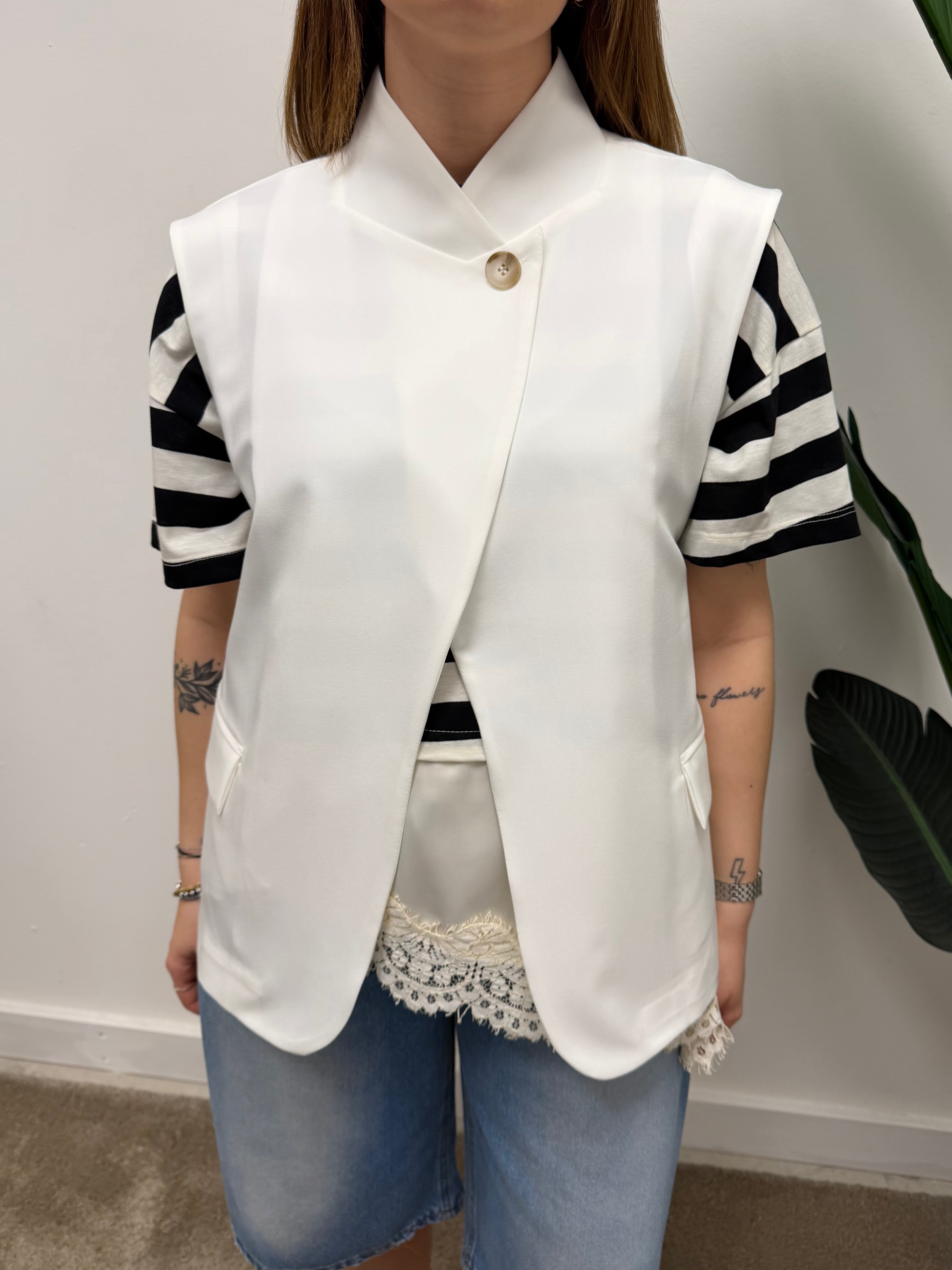 Gilet bottone alto Susy Mix