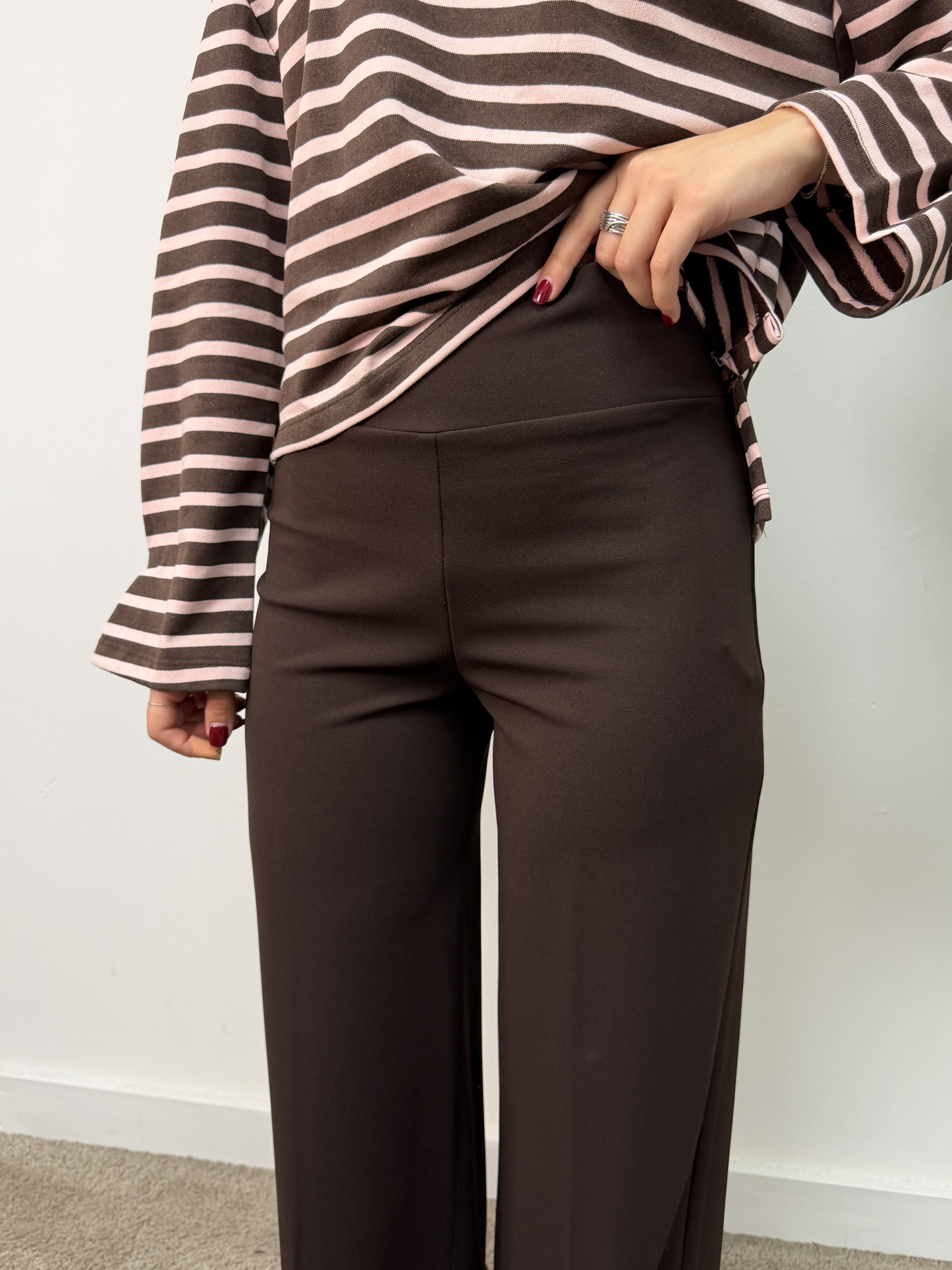 Pantalone in crêpe vita alta Susy Mix