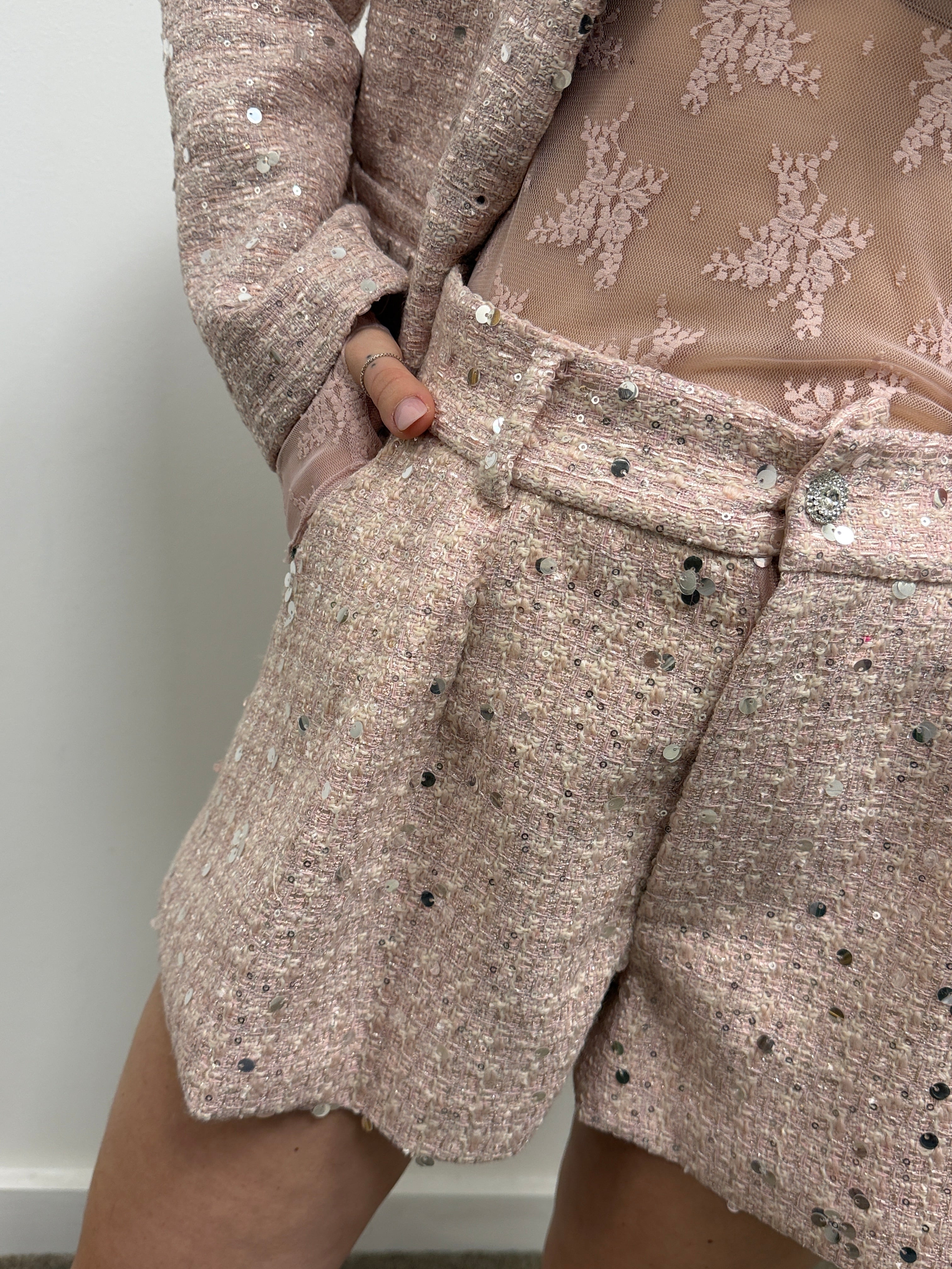 Short farfalla bottone gioiello e paillettes VICOLO