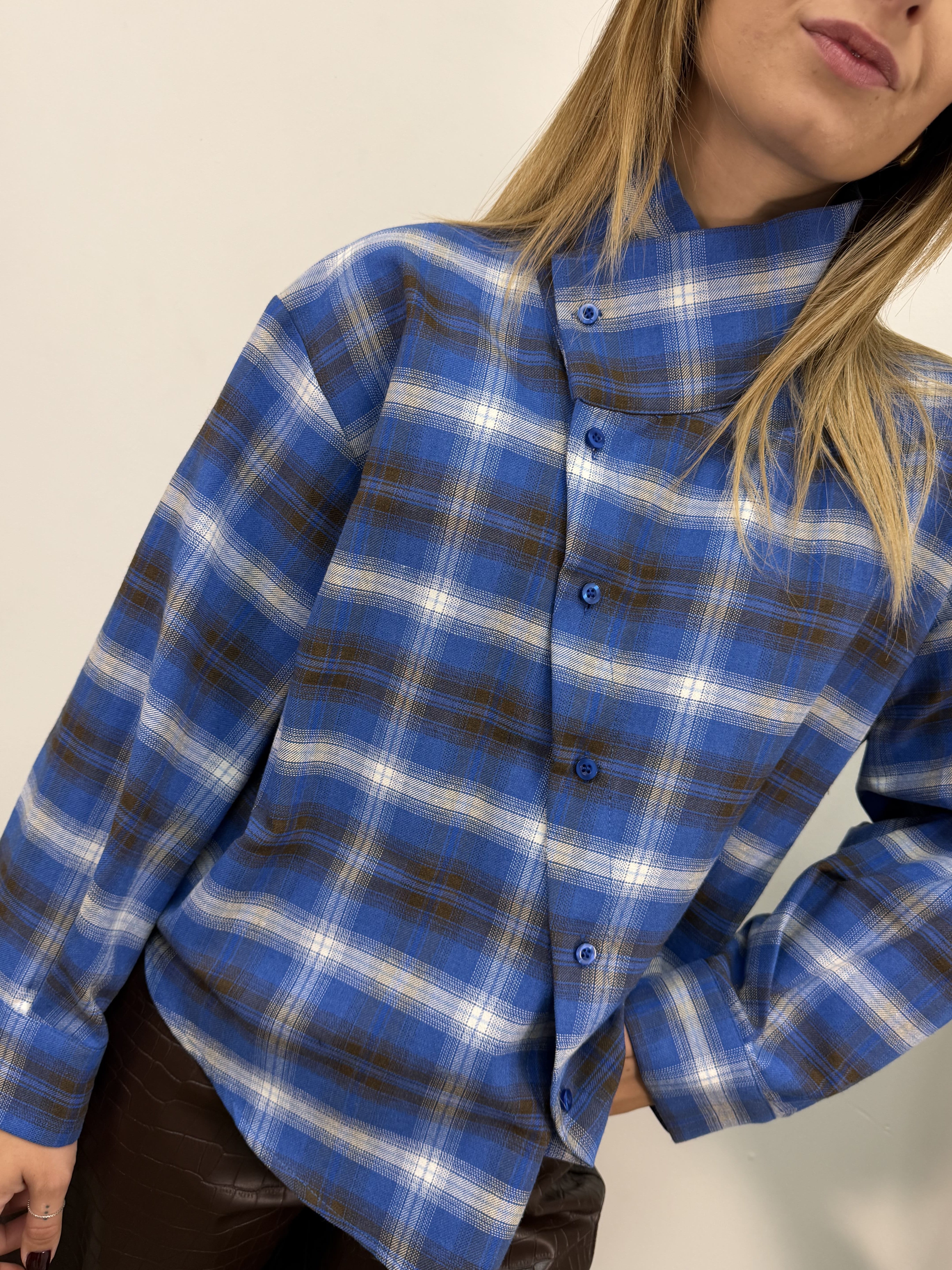 Camicia check abbottonatura laterale HaveOne