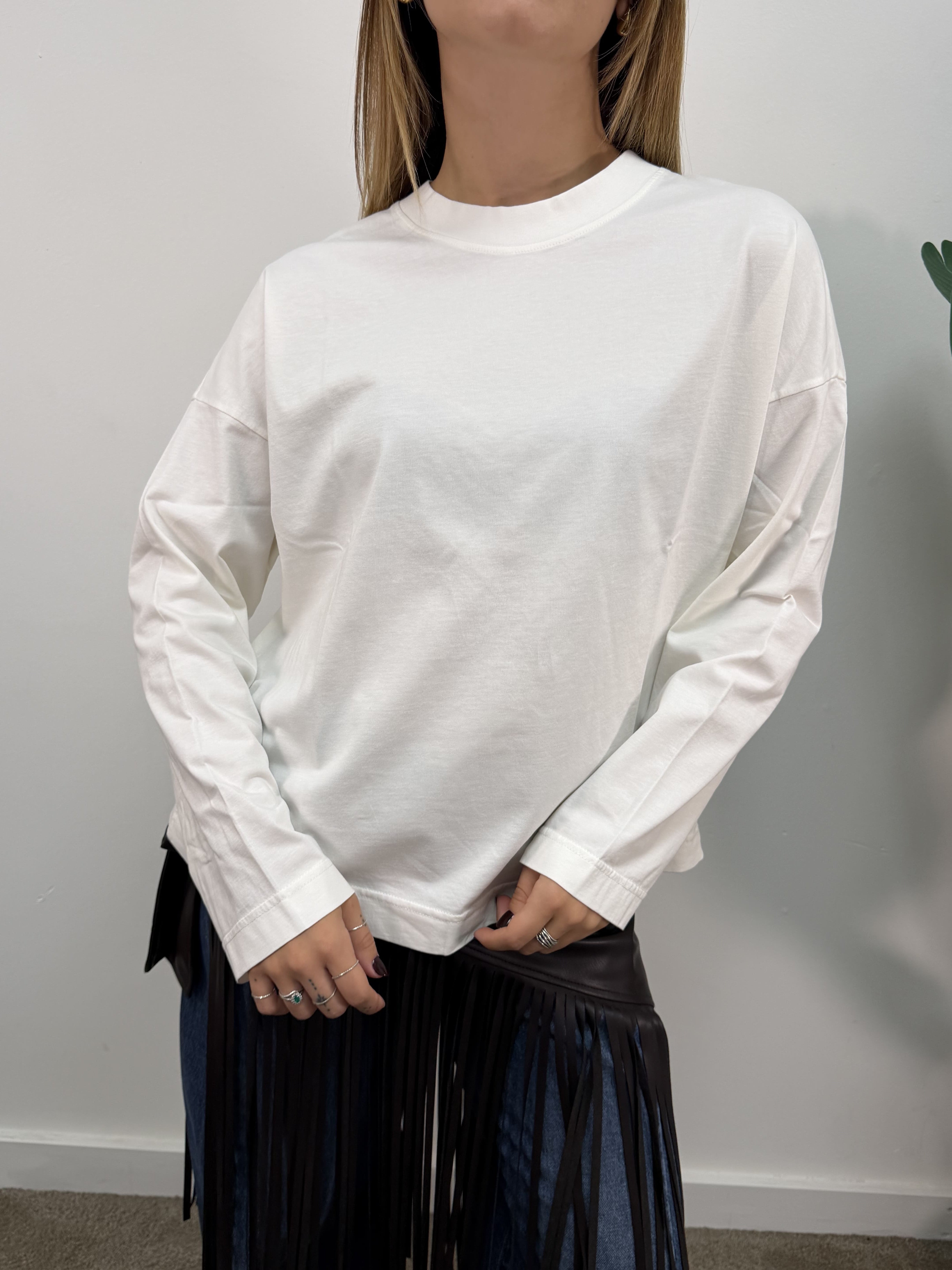 T-Shirt girocollo over manica lunga HaveOne