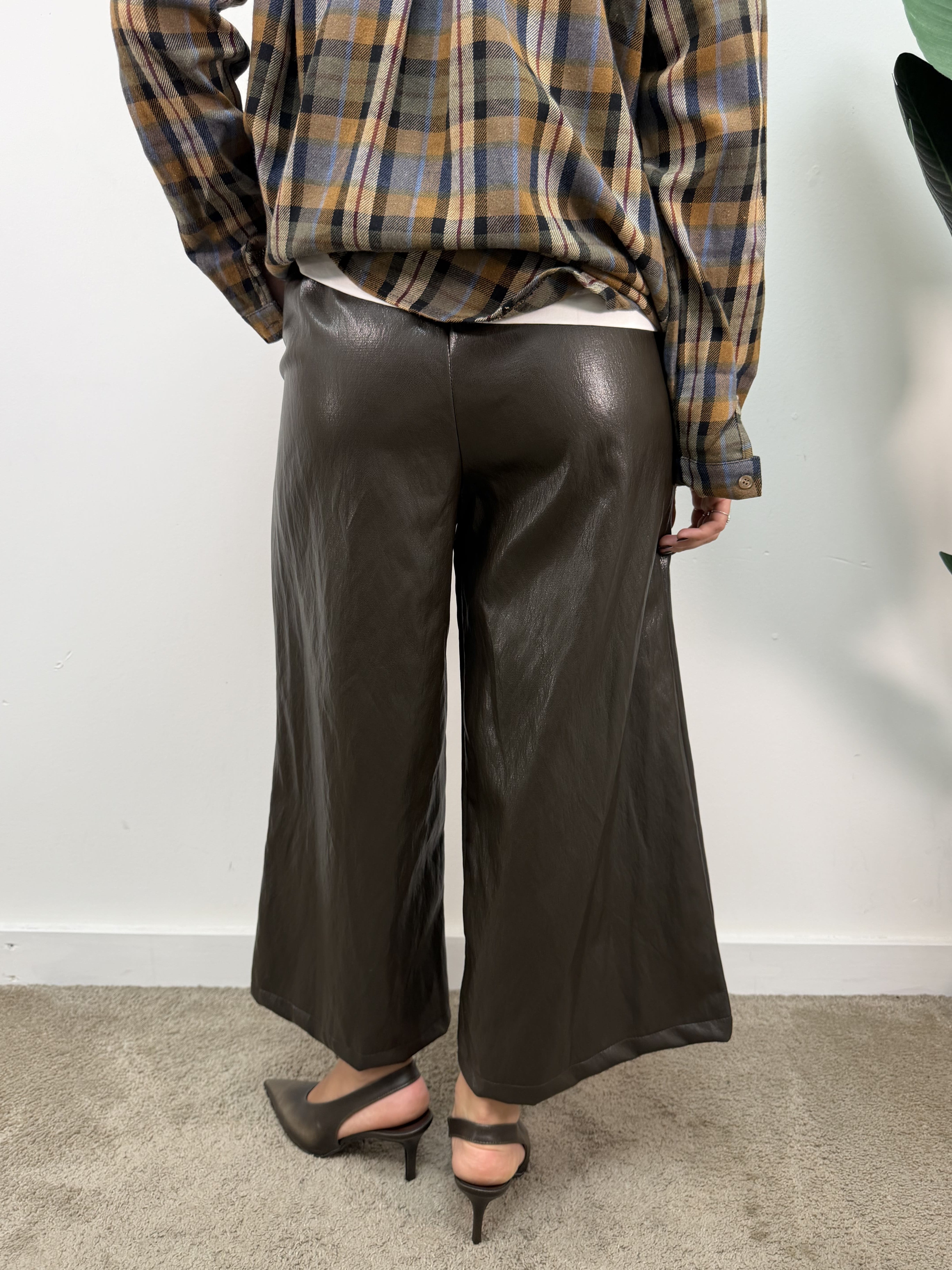 Pantalone gaucho in ecopelle MyD