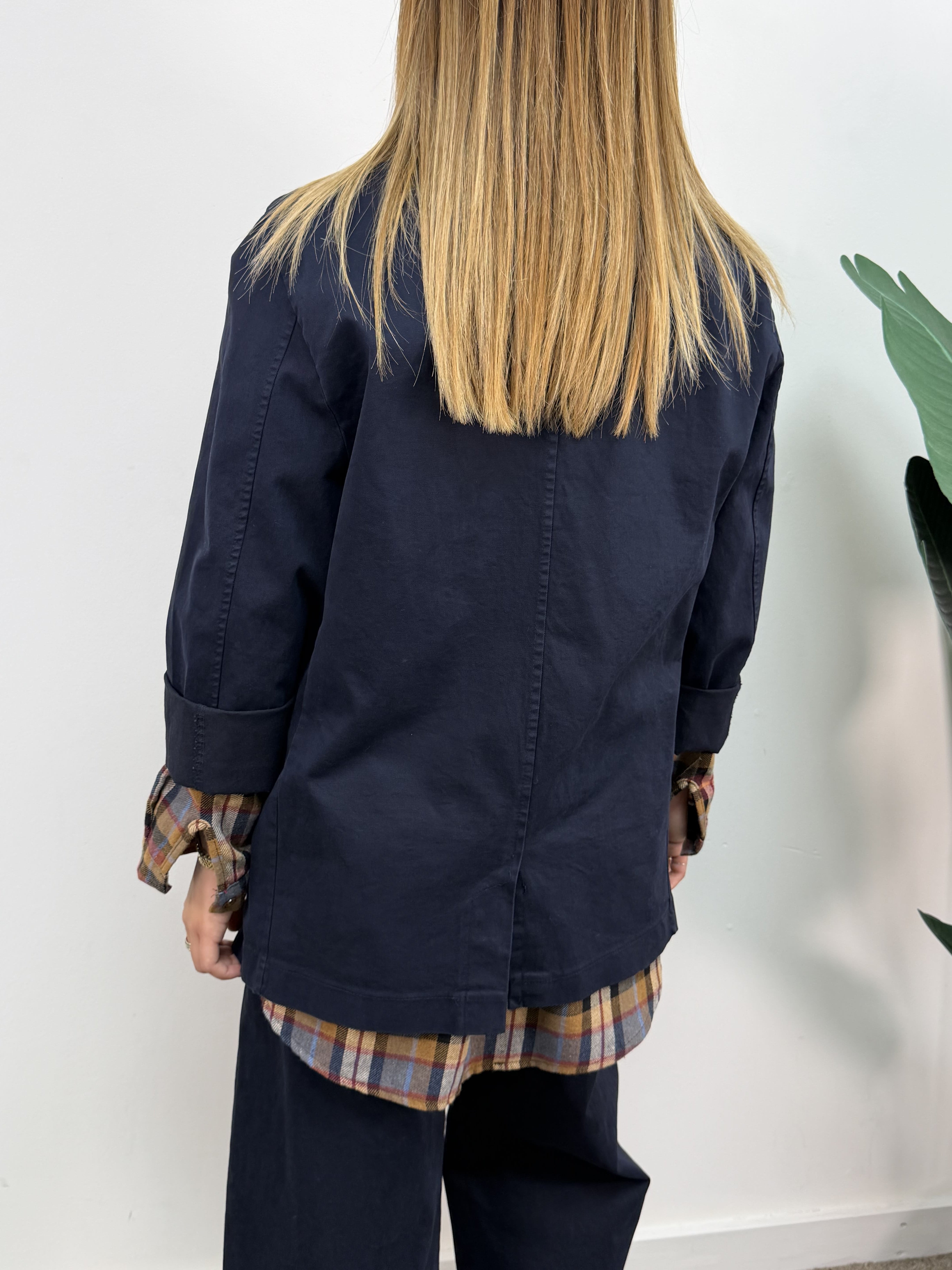 Giacca monopetto in cotone gabardine MyD