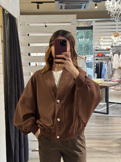 Bomber cardigan in felpa Brend