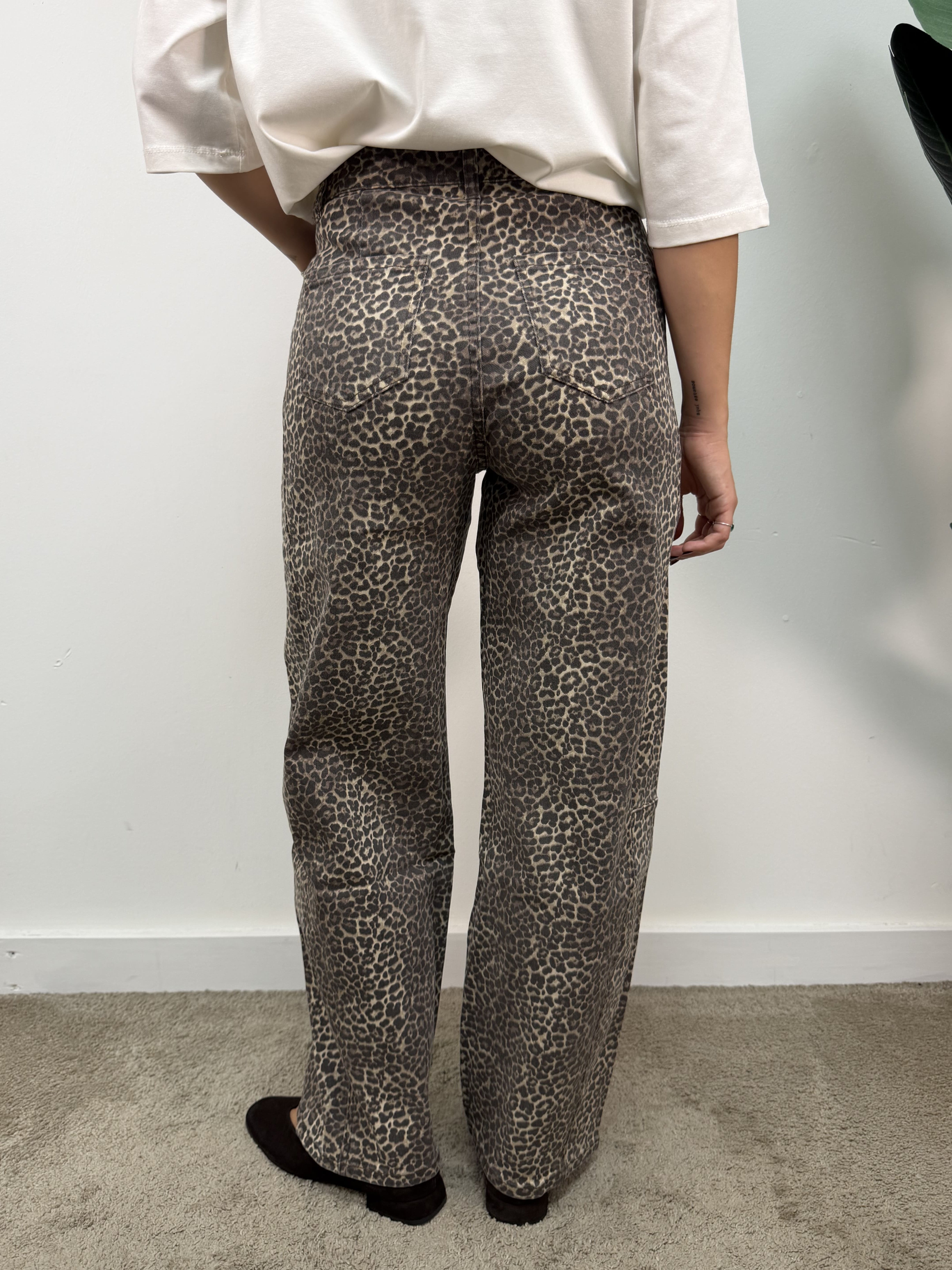 Jeans barrel animalier MyD