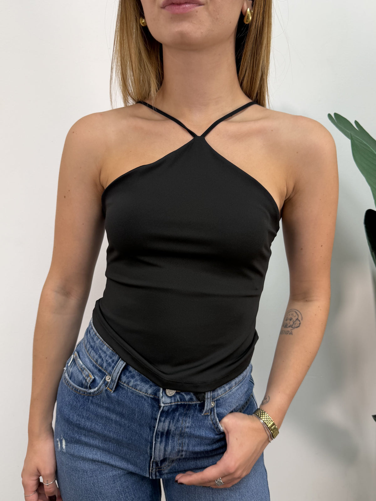 Top lycra scollo America Vicolo