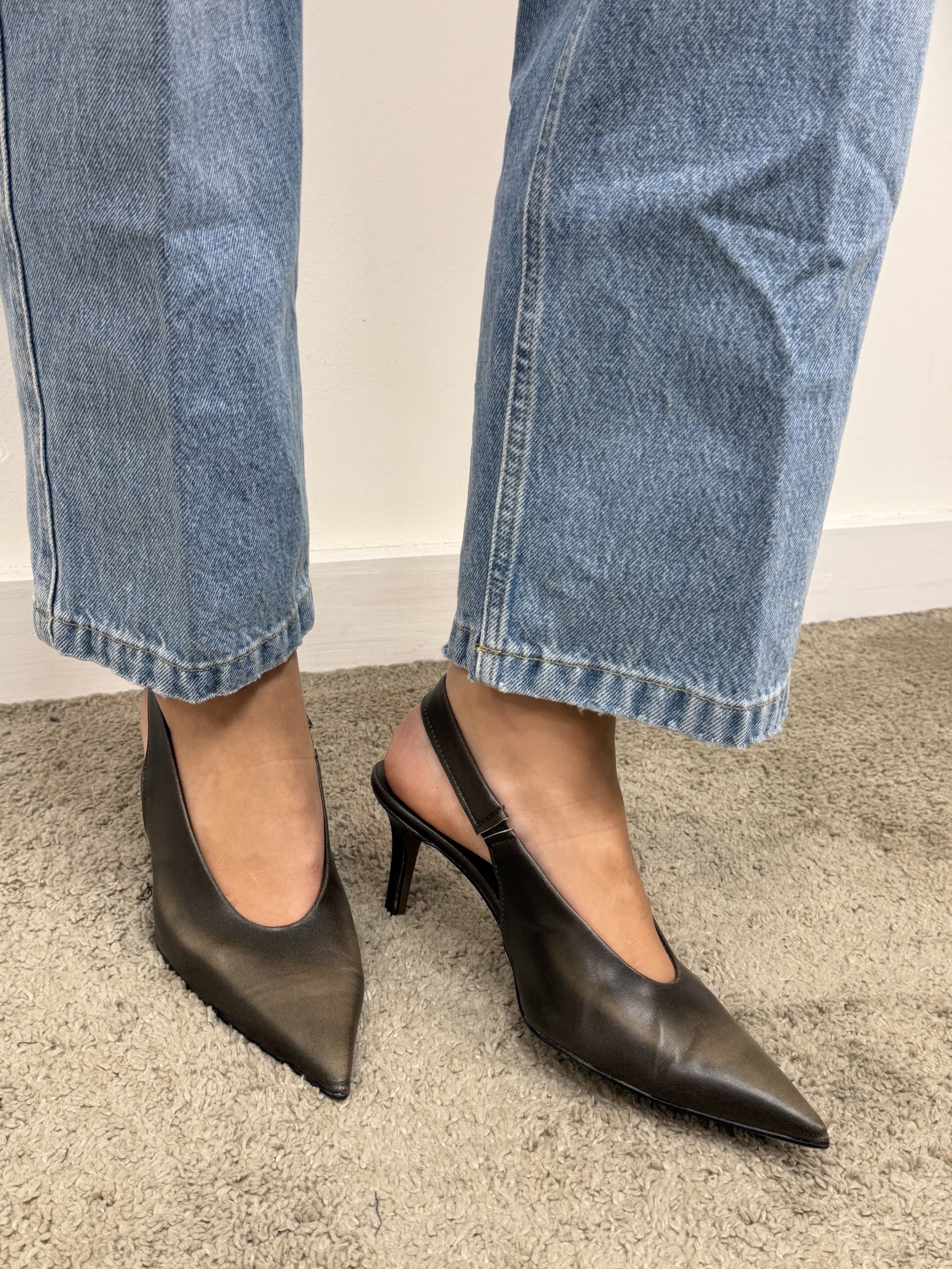 Décolleté slingback spazzolata Divine Follie