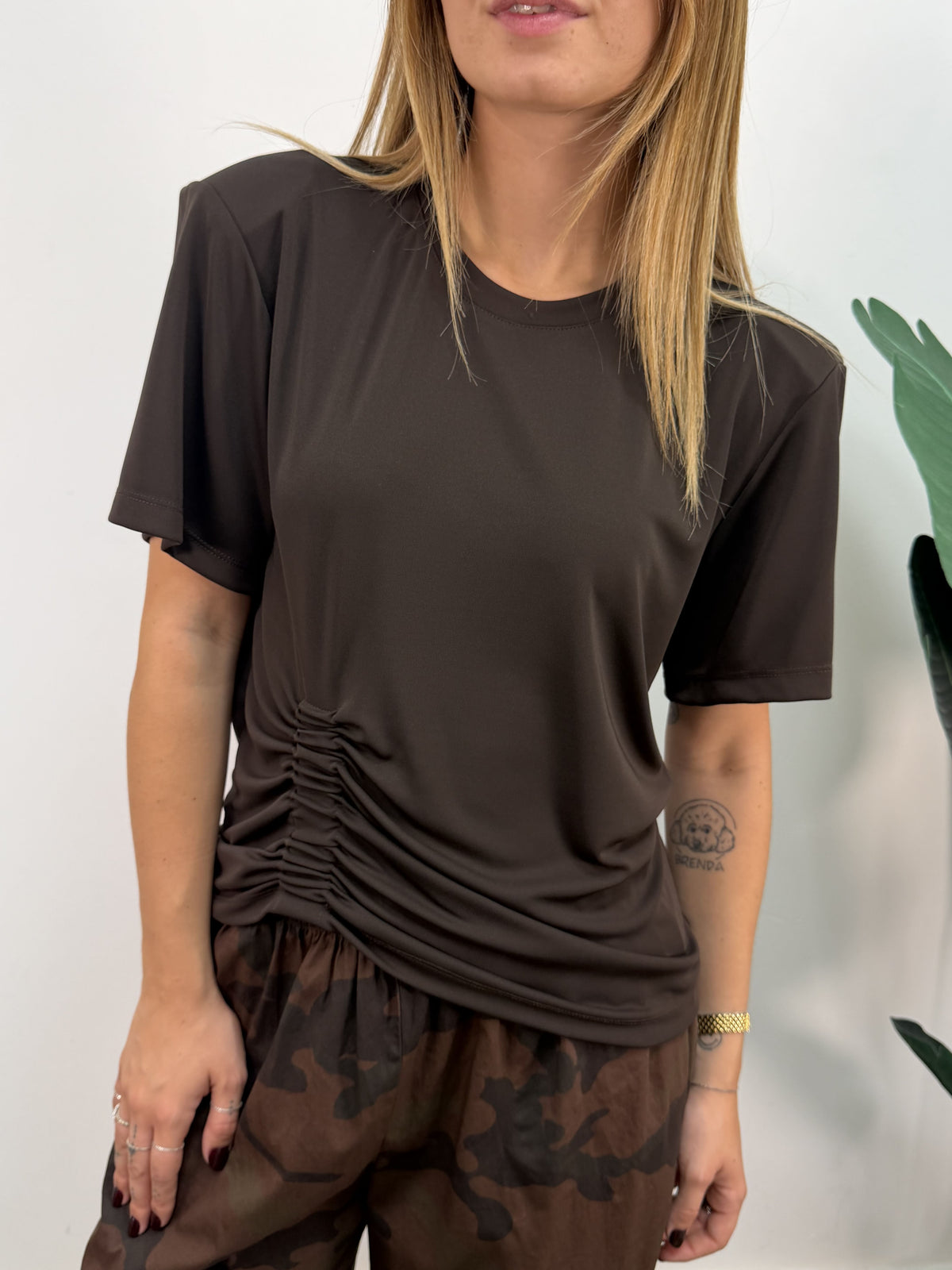 T-Shirt fluida con arricciatura Vicolo