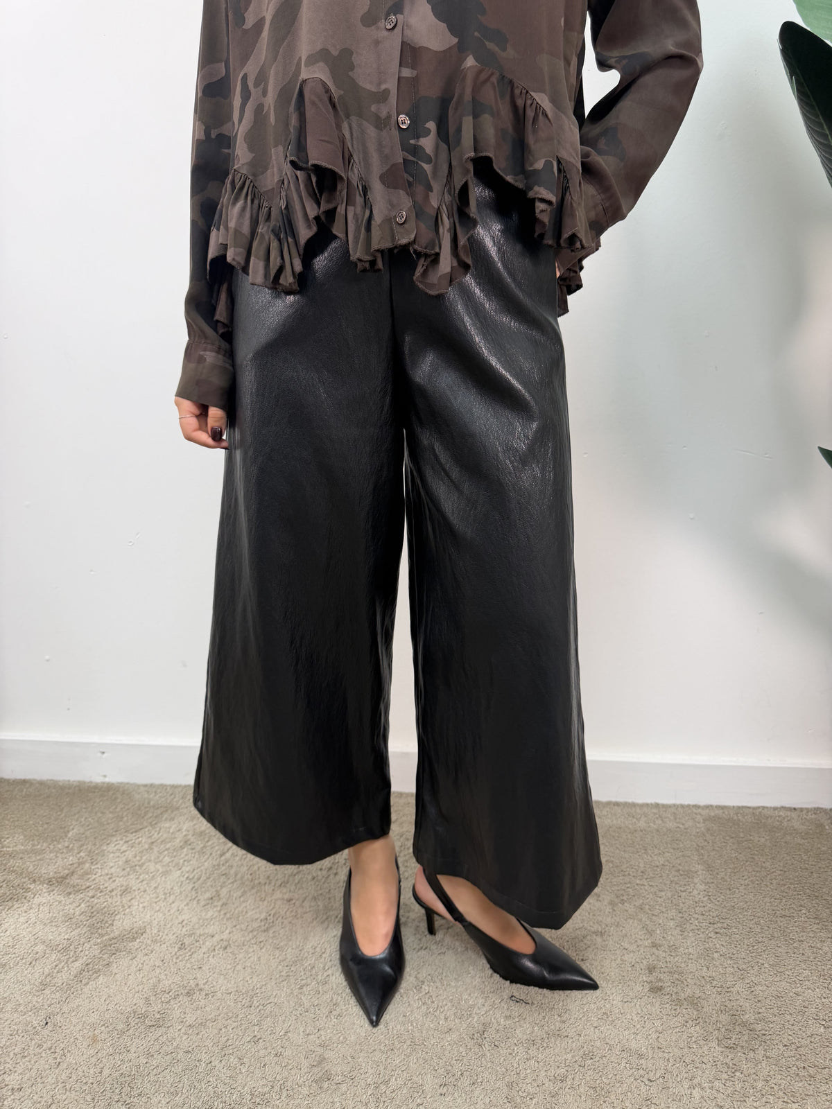 Pantalone gaucho in ecopelle MyD