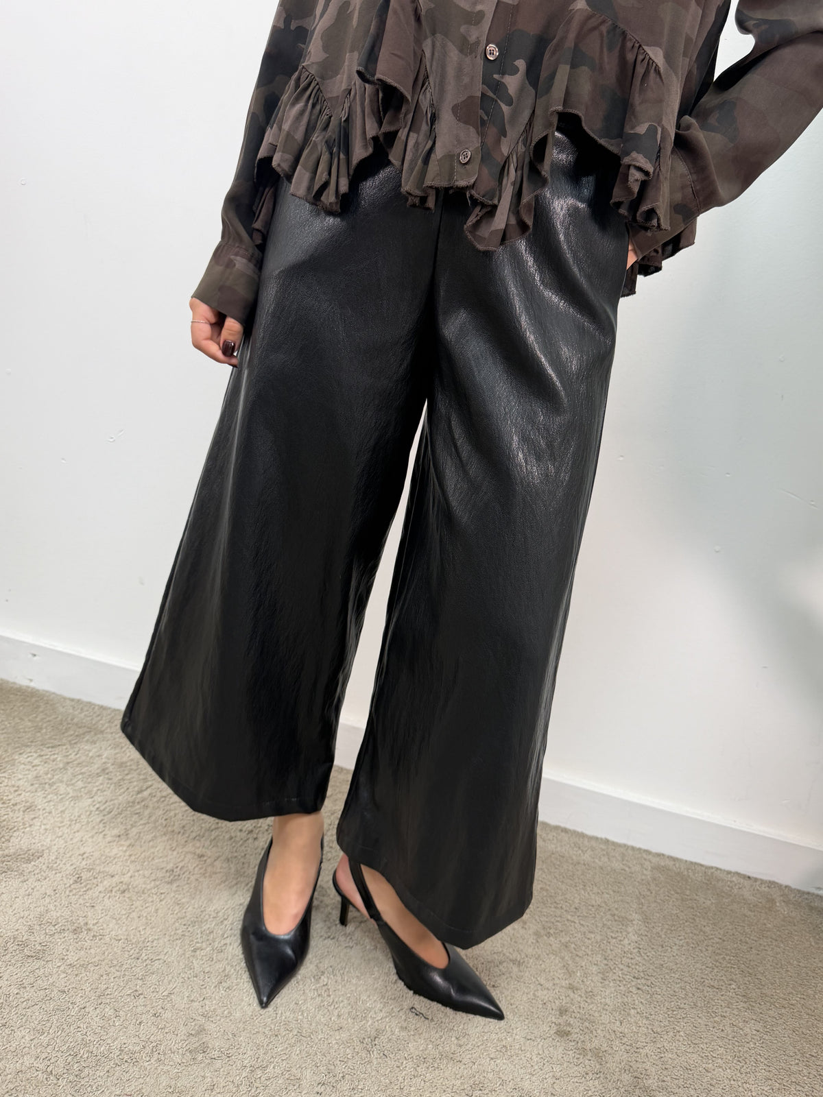Pantalone gaucho in ecopelle MyD