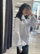 Camicia a righe in popeline con fiocco Tensione IN
