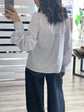 Camicia a righe in popeline con fiocco Tensione IN