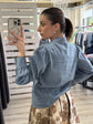 Camicia in denim con fiocco HaveOne