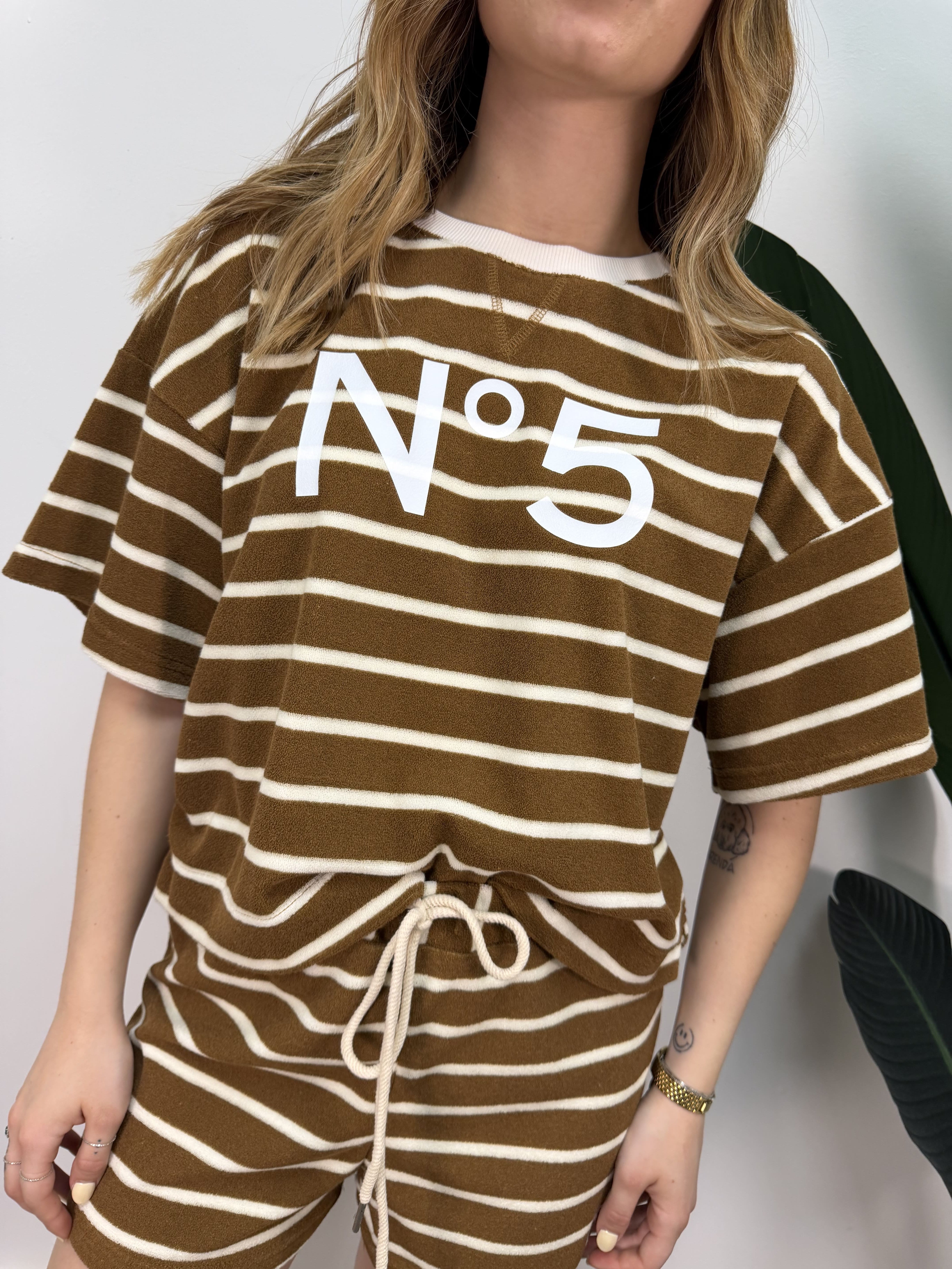Coordinato N°5 in spugna a righe Tensione In