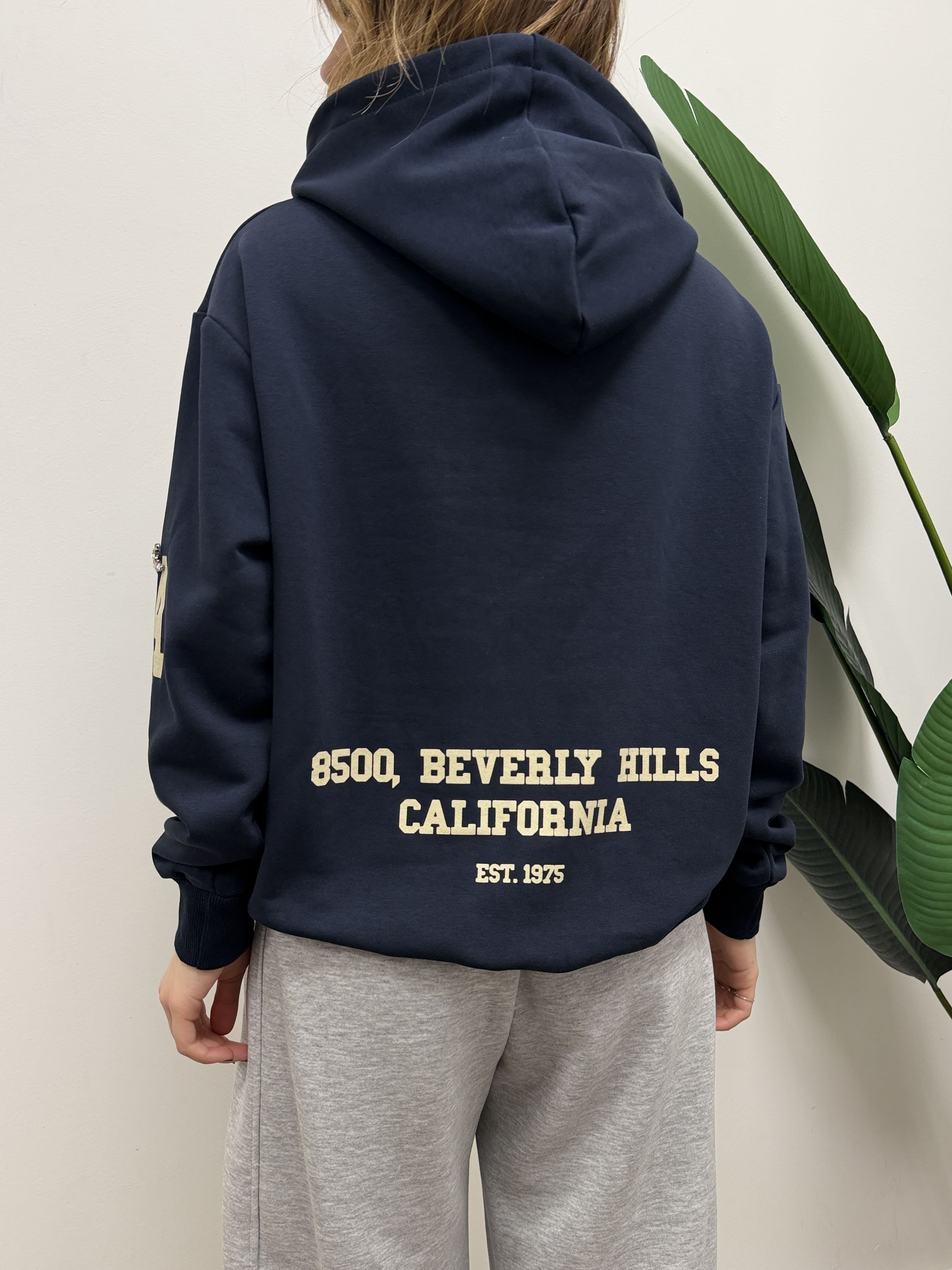 Felpa over "Los Angeles" con cappuccio Susy Mix