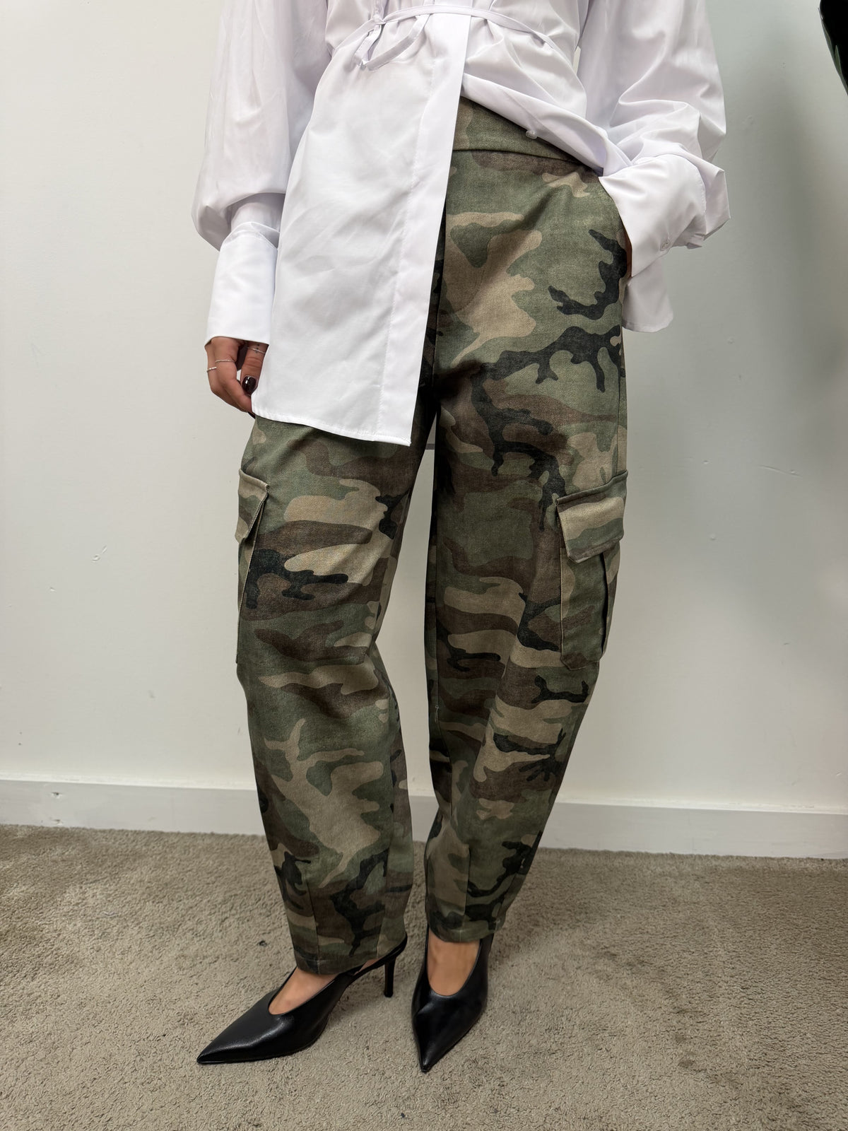 Pantalone cargo balloon camouflage Tensione In