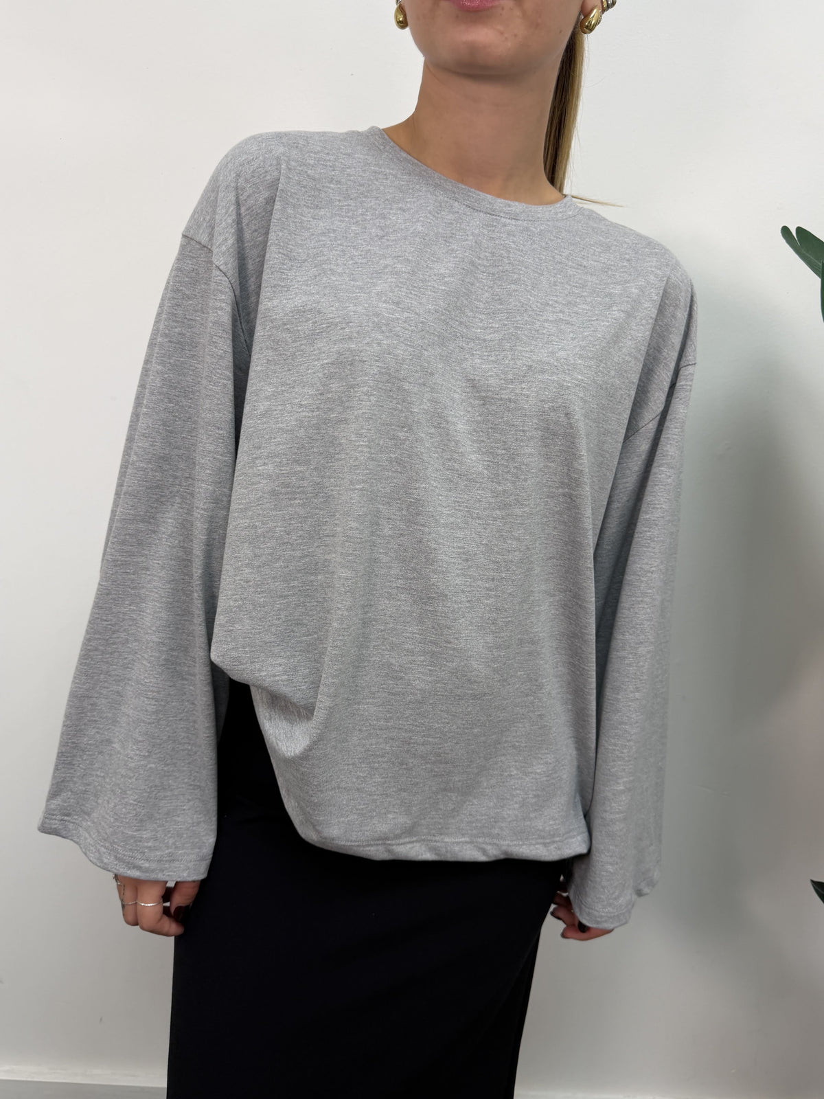 T-shirt over manica lunga Tensione In