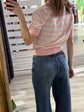 Polo crop in filo rigata Susy Mix