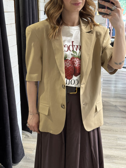 Giacca mezza manica monopetto maxi spalla HaveOne