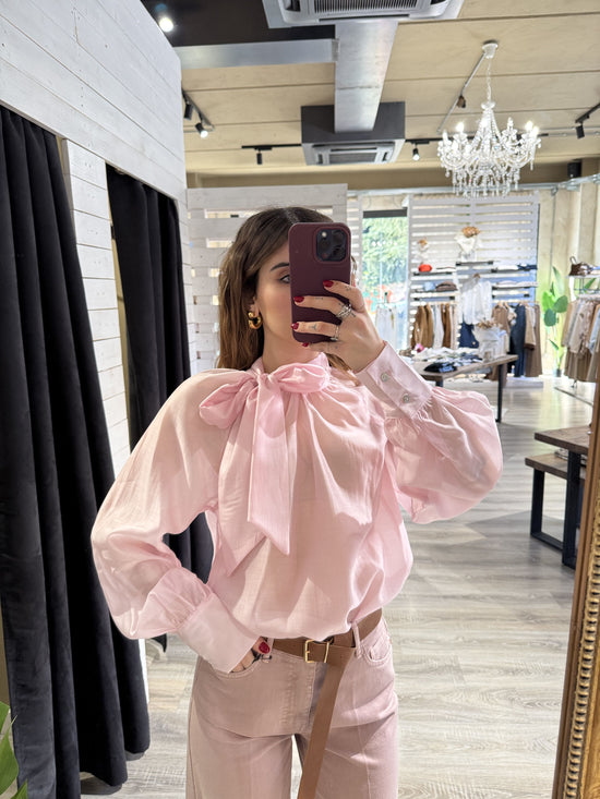 Camicia in lyocell con fiocco Dixie