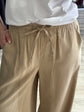 Pantalone gamba ampia con elastico in vita e coulisse Tensione In
