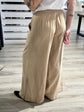 Pantalone gamba ampia con elastico in vita e coulisse Tensione In